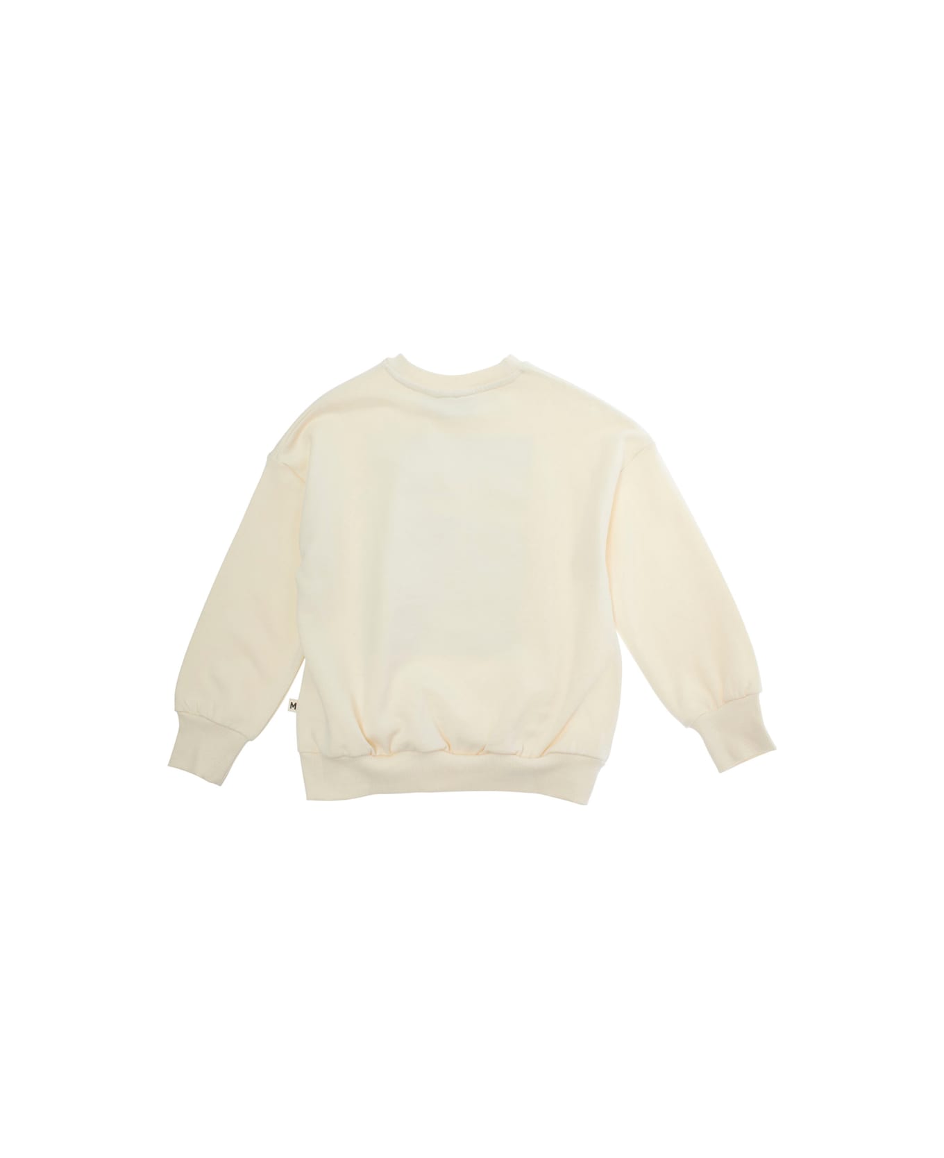Mini Rodini 
city Hall
 White Crewneck Sweatshirt With Maxi Print On The Front In Cotton Boy - White