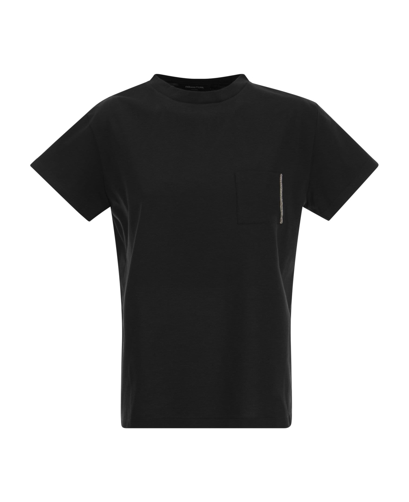 Fabiana Filippi Organic Cotton Jersey T-shirt - Black