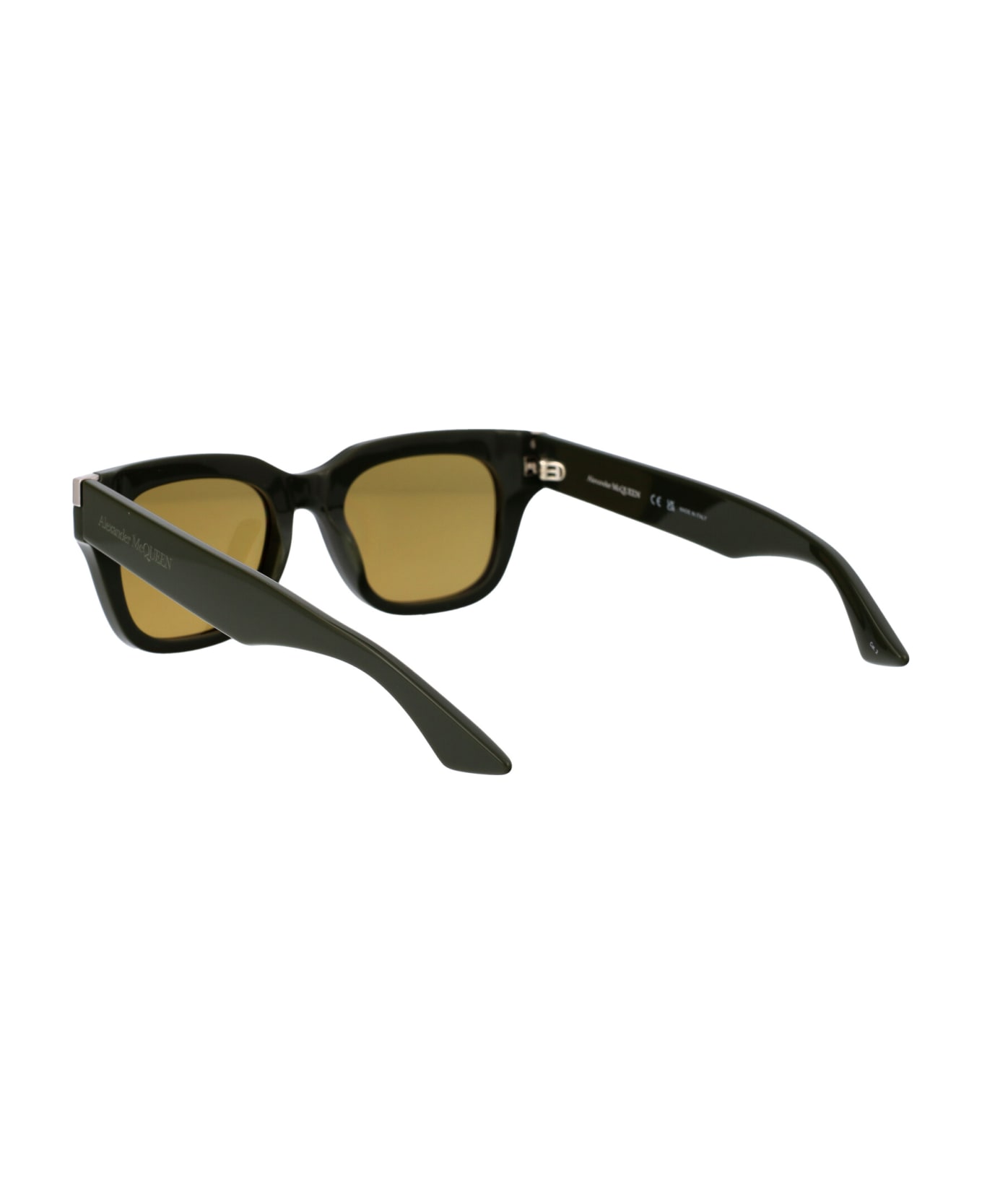 Alexander McQueen Eyewear Am0439s Sunglasses - 004 GREEN GREEN BROWN