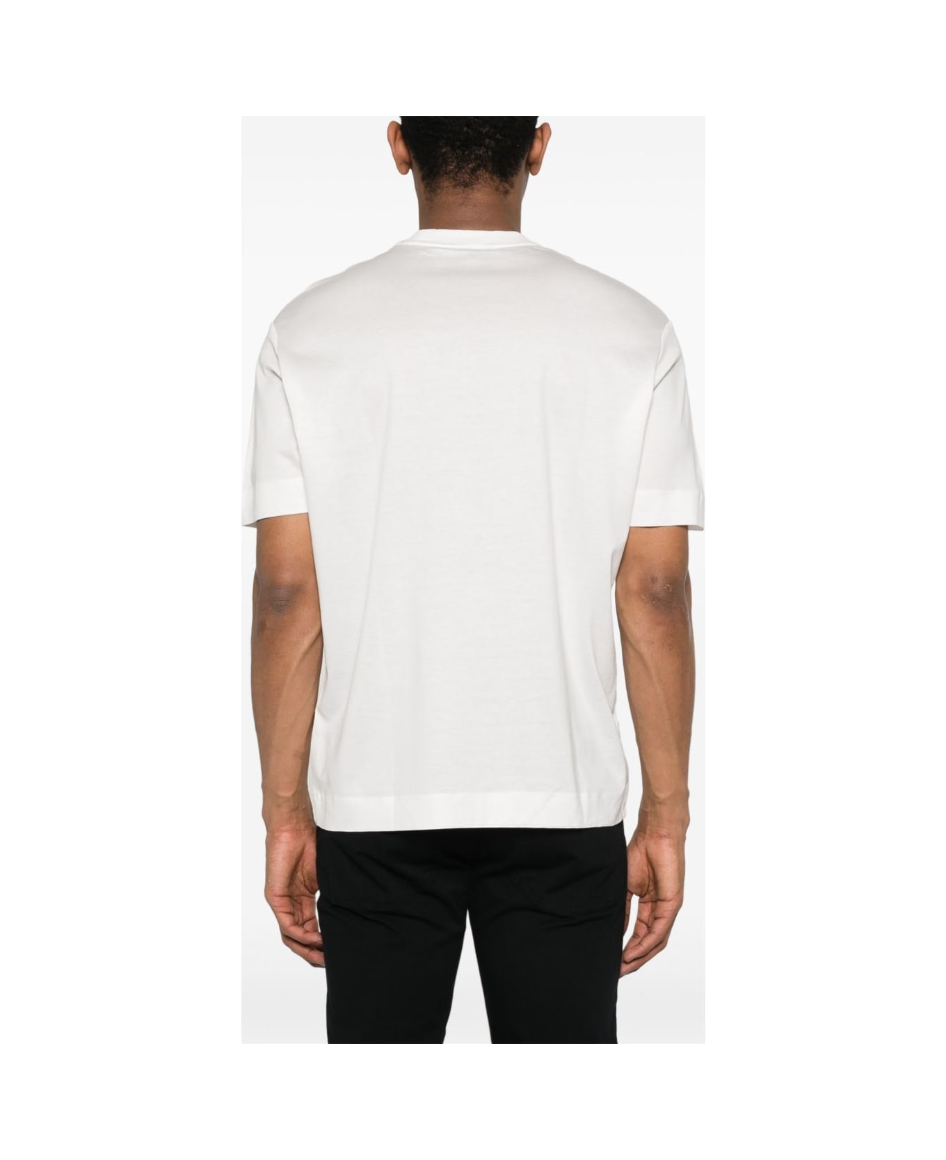 Emporio Armani Embroidered Logo T-shirt - White