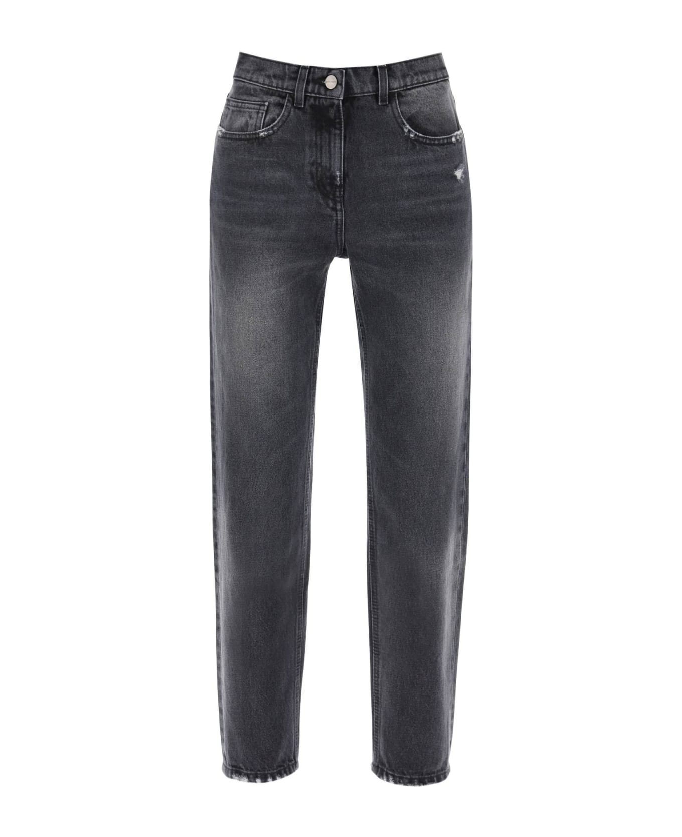 Palm Angels Straight Cut Jeans - BLACK BROWN (Grey)