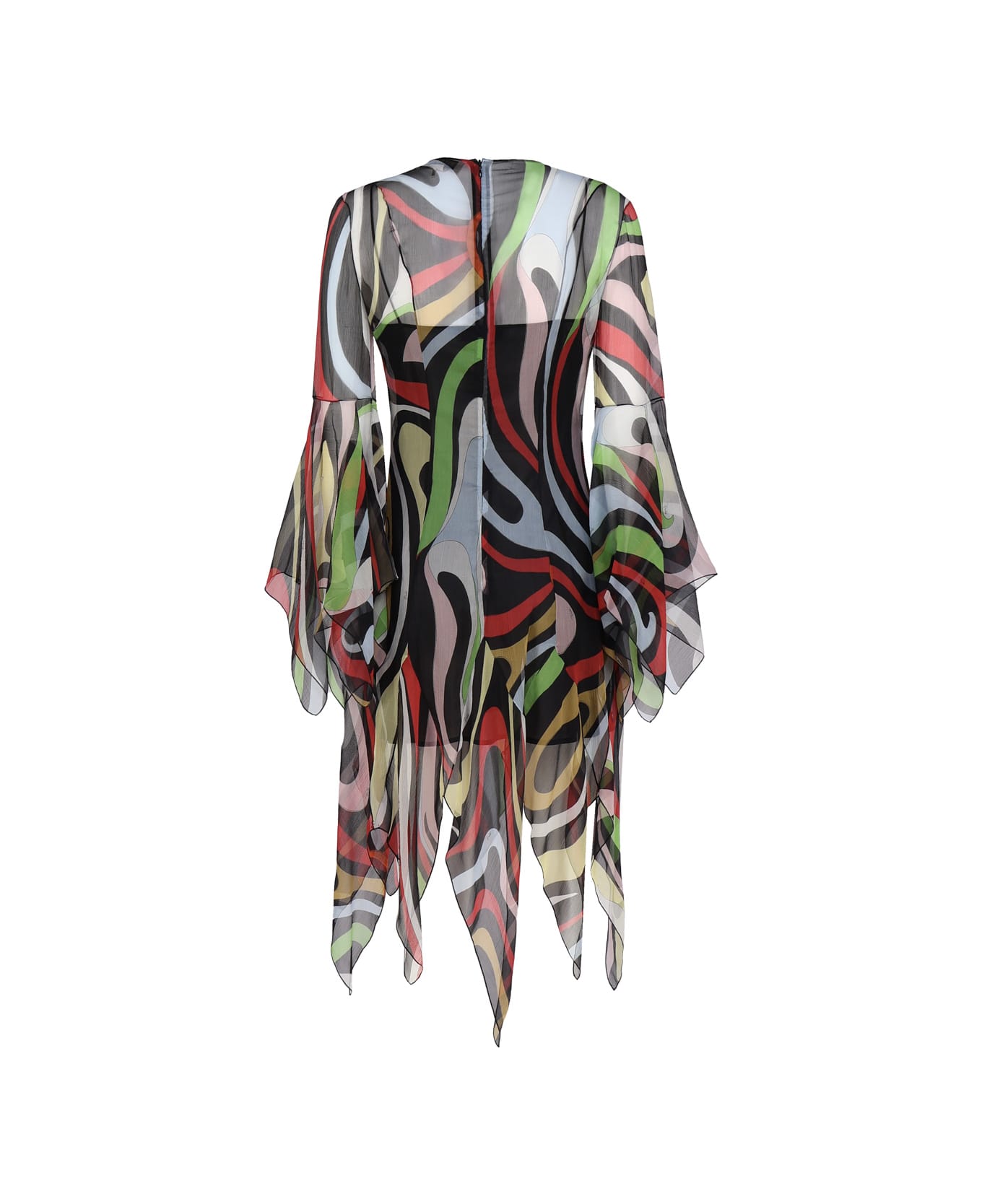 Pucci Silk Dress With Marble Print - Multicolor ワンピース＆ドレス