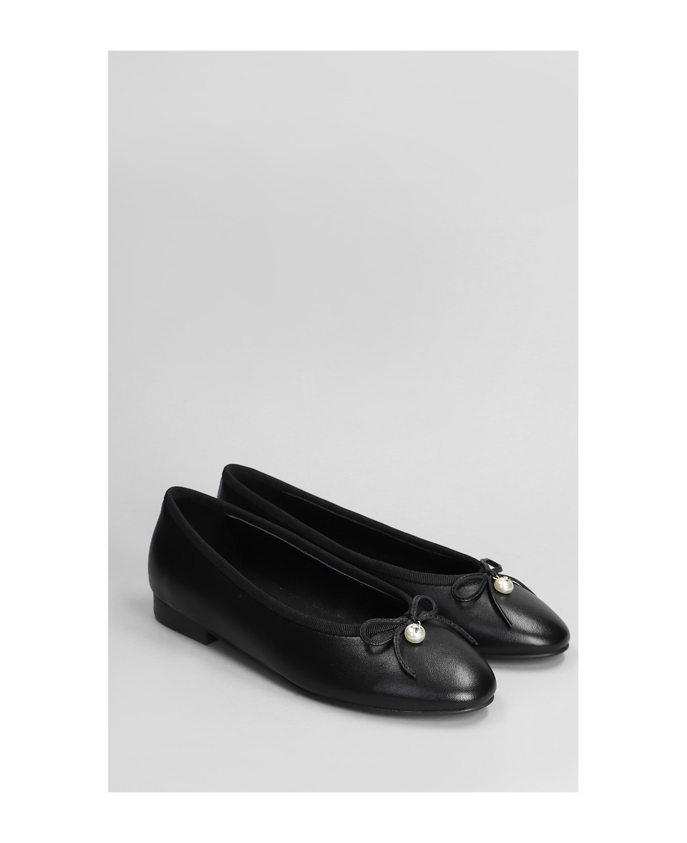 Lola Cruz Lima Ballerinas Ballet Flats In Black Leather - black