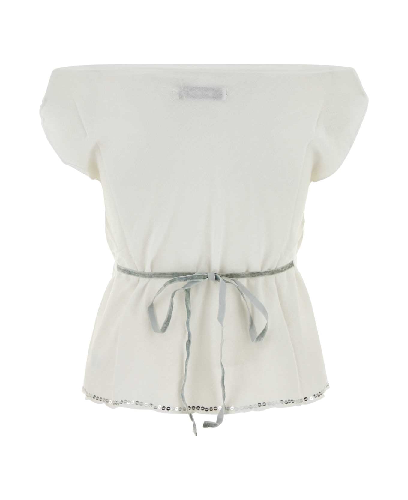 Gimaguas White Cotton Cala Top - WHITE