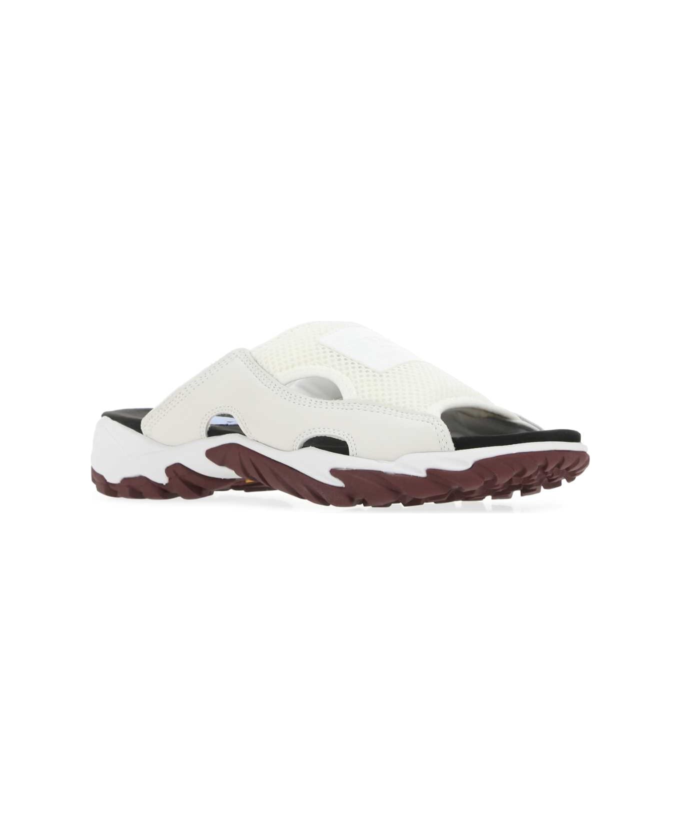 McQ Alexander McQueen Multicolor Mesh And Synthetic Leather Striae Slippers - 9213 フラットシューズ