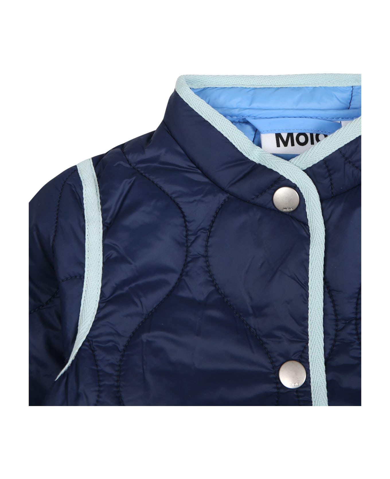 Molo Blue Down Jacket Harrie For Baby Kids - Blue コート＆ジャケット
