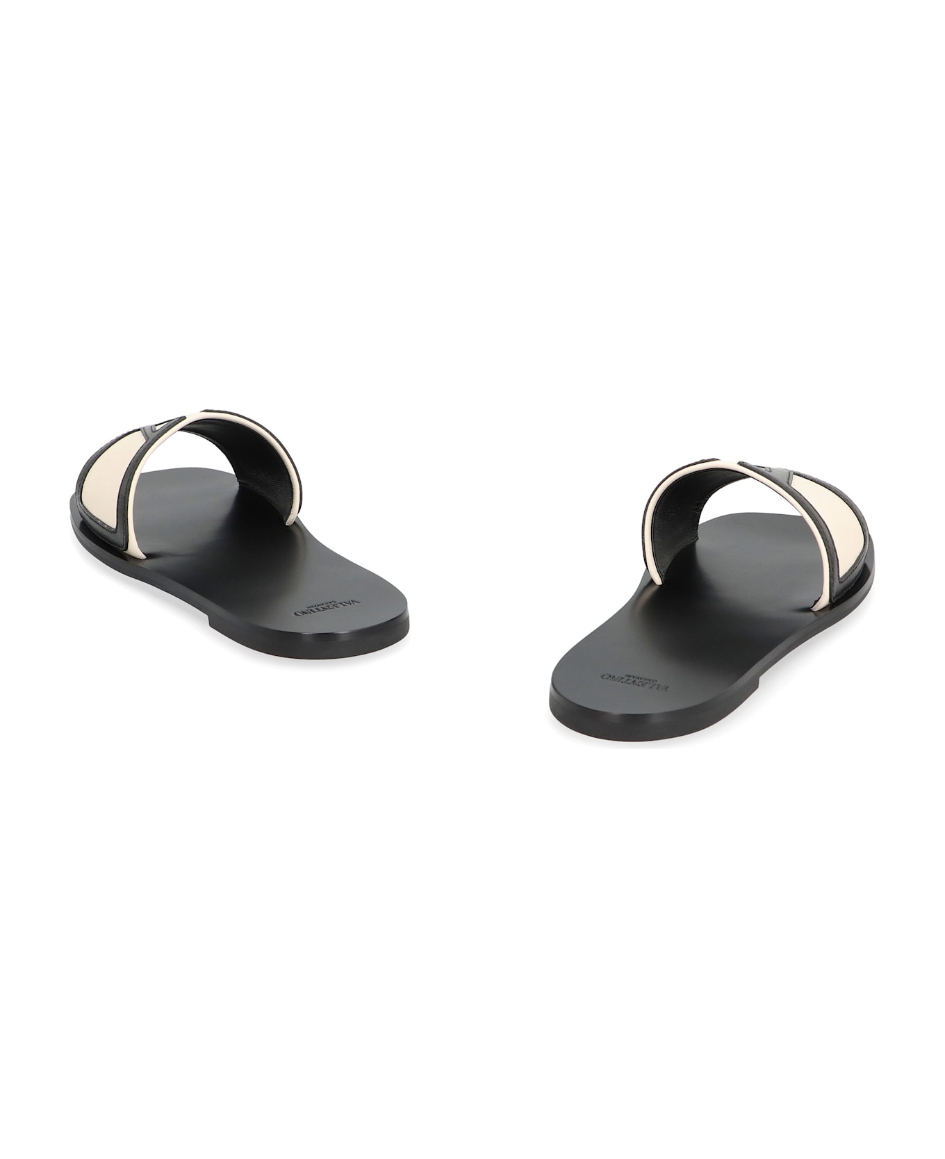 Valentino Garavani Viva Superstar Leather Slides - black サンダル