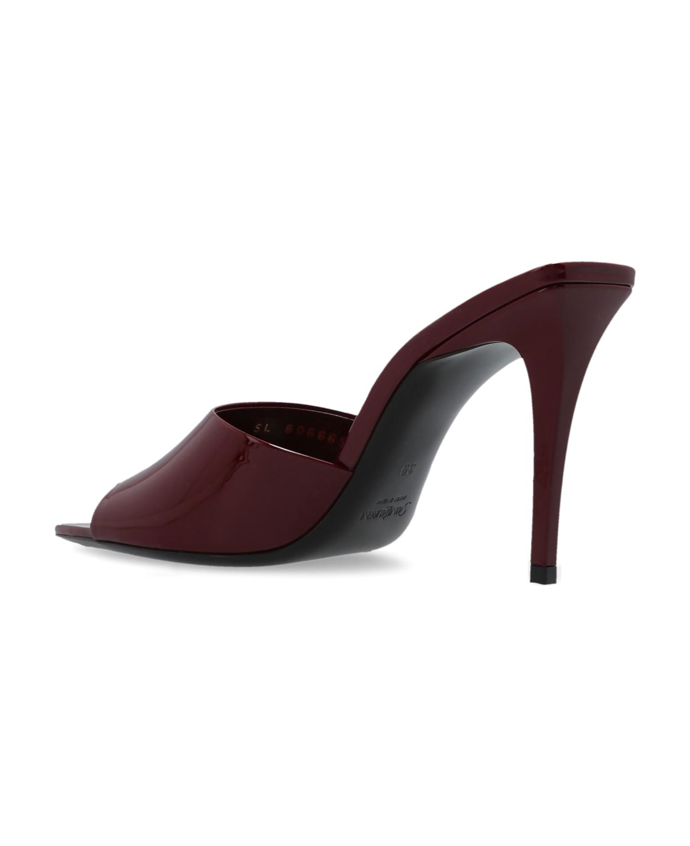 Saint Laurent Romy Heeled Mules - Bordeaux