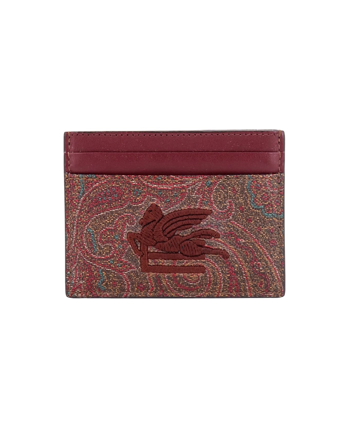 Etro Paisley Card Holder - Brown