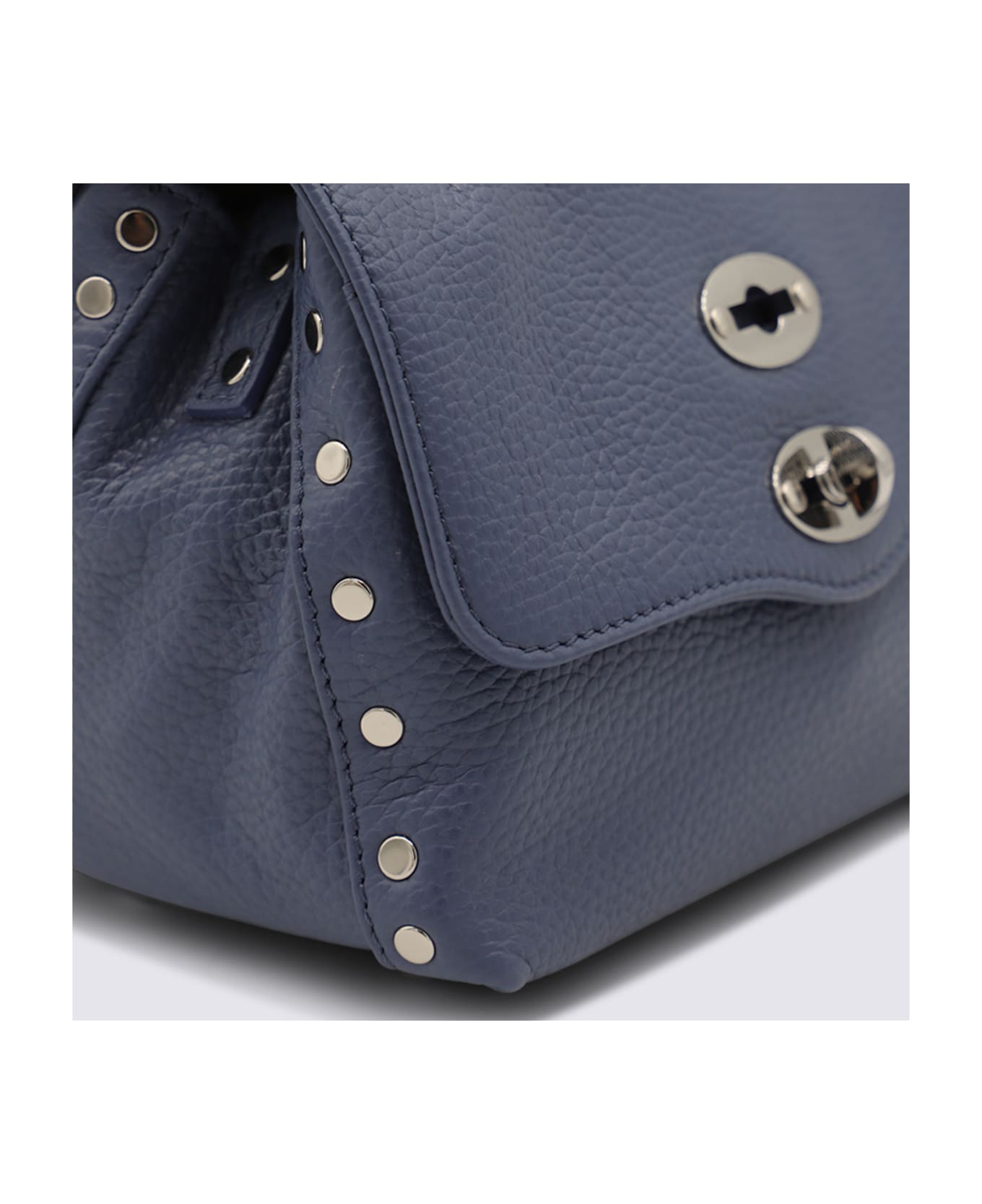 Zanellato Blue Leather Postina Baby Top Handle Bag - BLUE PAVON