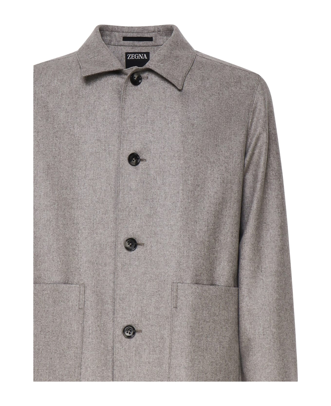 Zegna Virgin Wool Chore Jacket - Brown