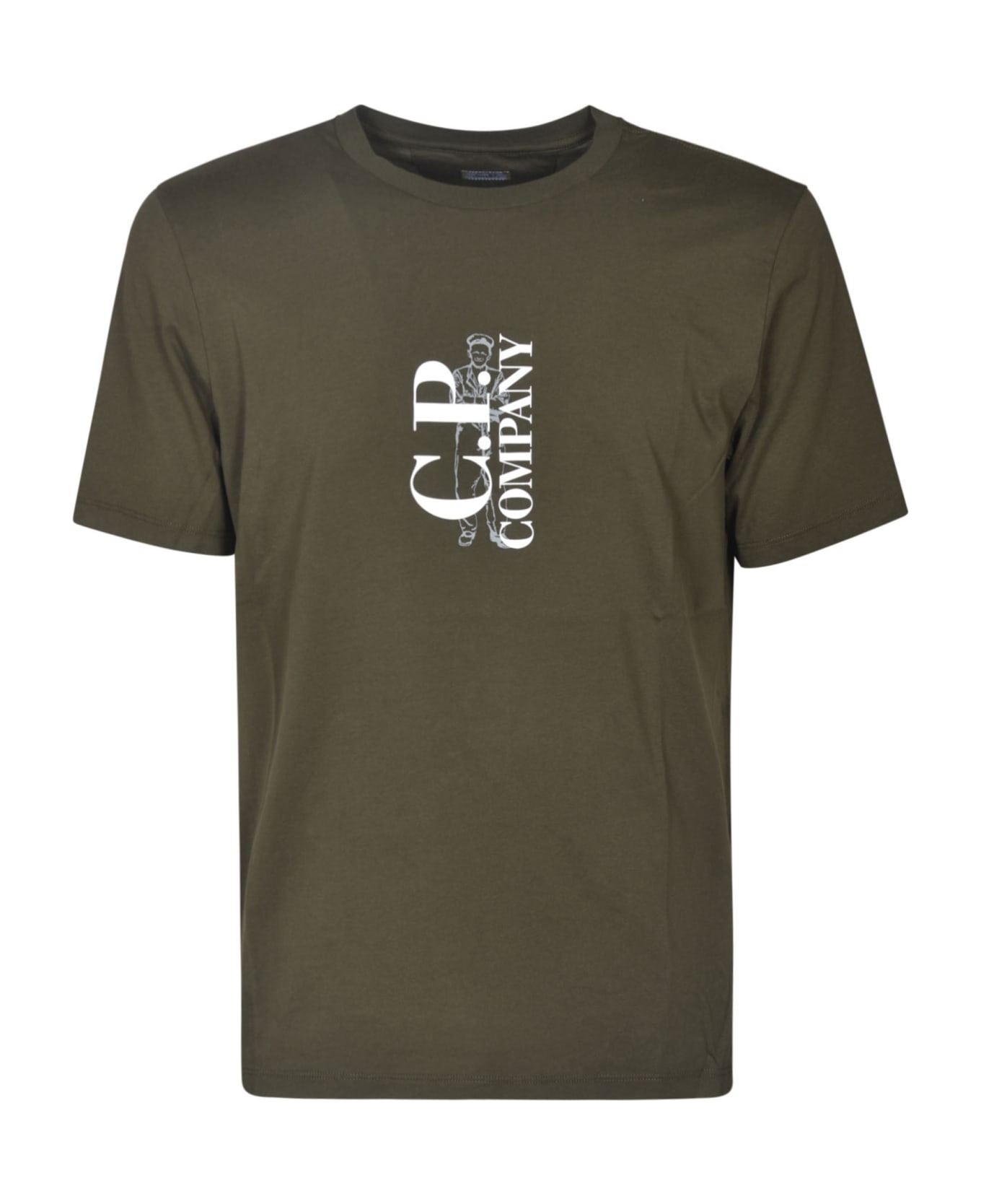 C.P. Company Logo Print T-shirt - Ivy Green