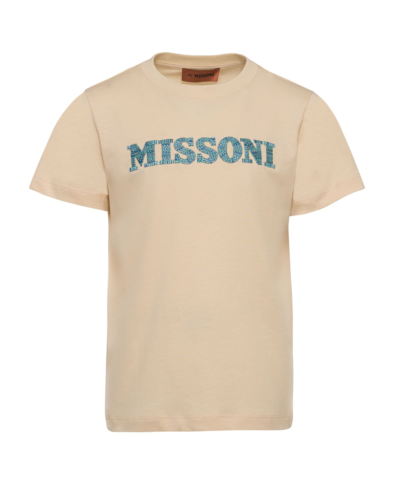 Missoni Kids T-shirt With Logo Application - Crema