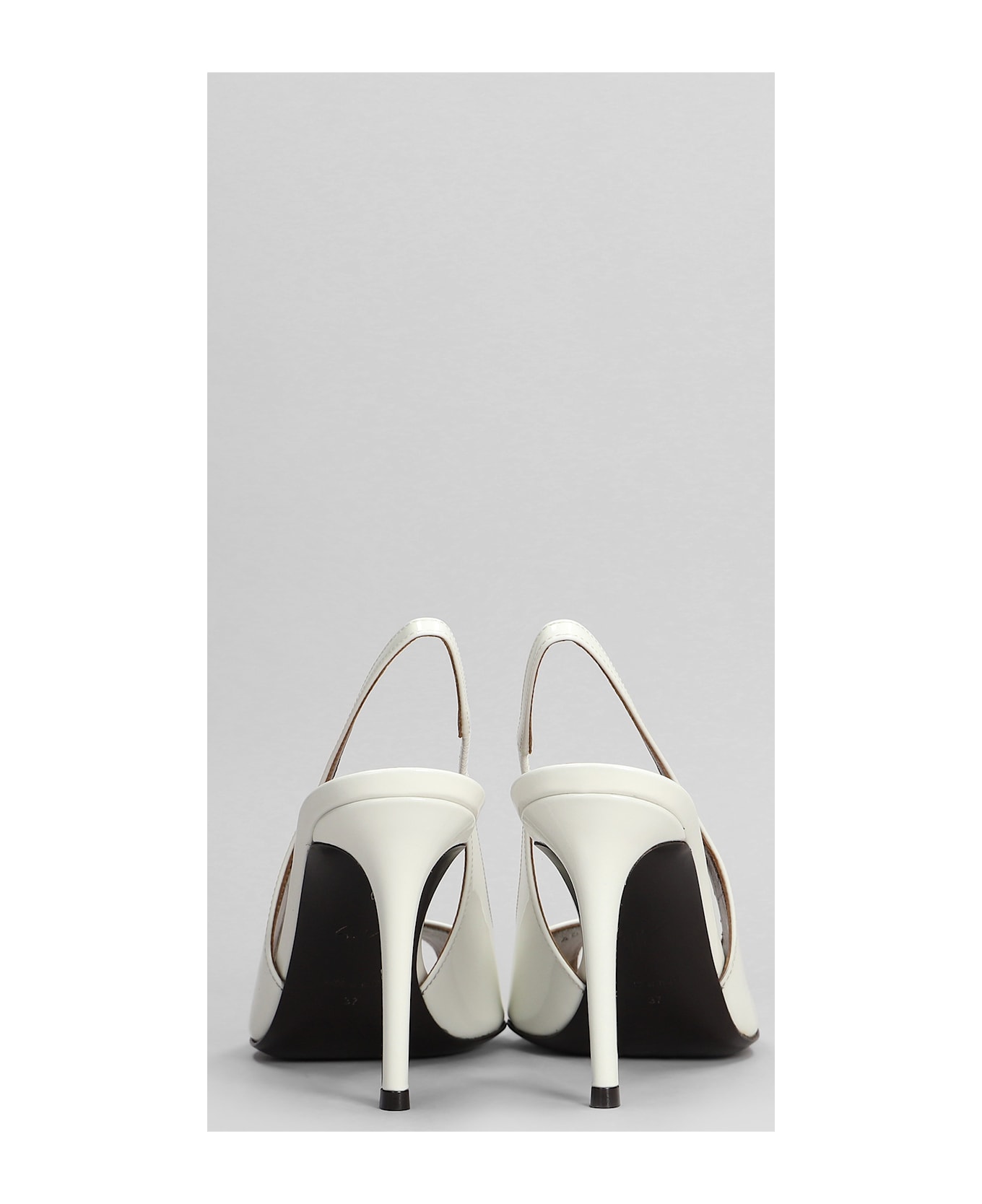 Giuseppe Zanotti Intriigo Pumps In White Patent Leather - white