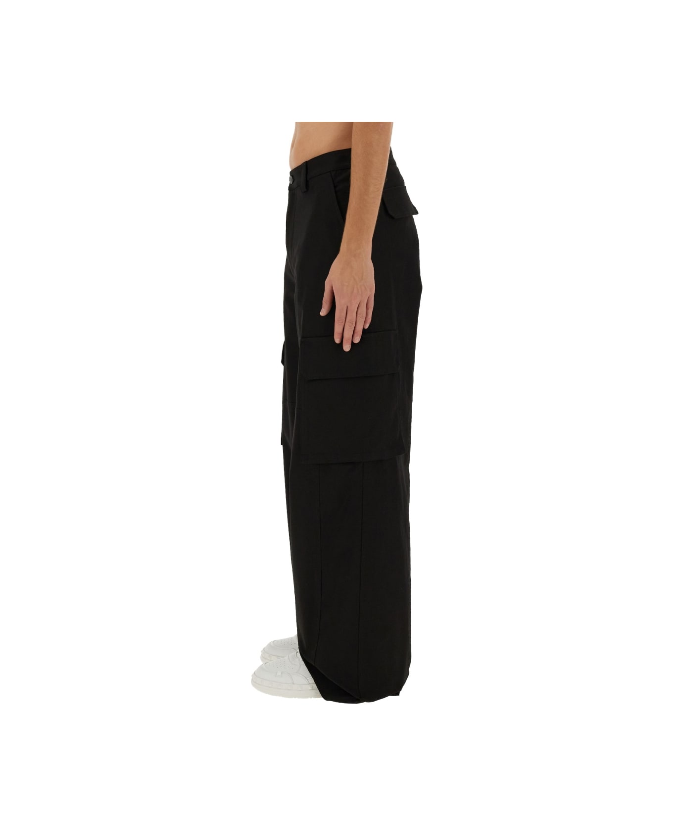 Valentino Cargo Pants - BLACK