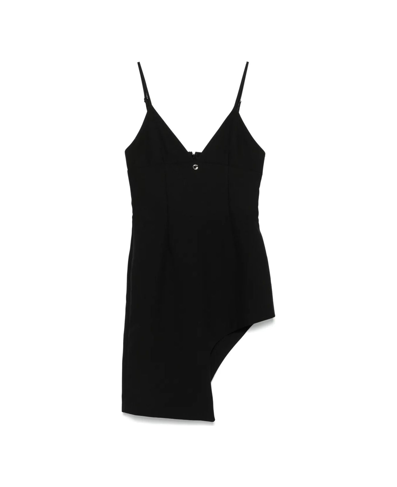 Coperni Asymmetric Mini Dress - Black