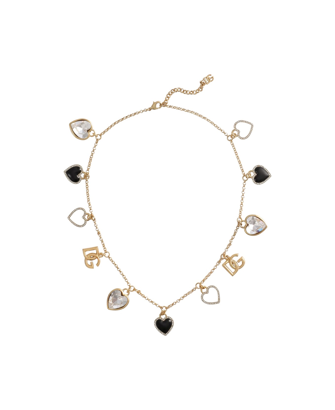 Dolce 
Gabbana "italian Tailoring" Necklace With Hearts - GOLD