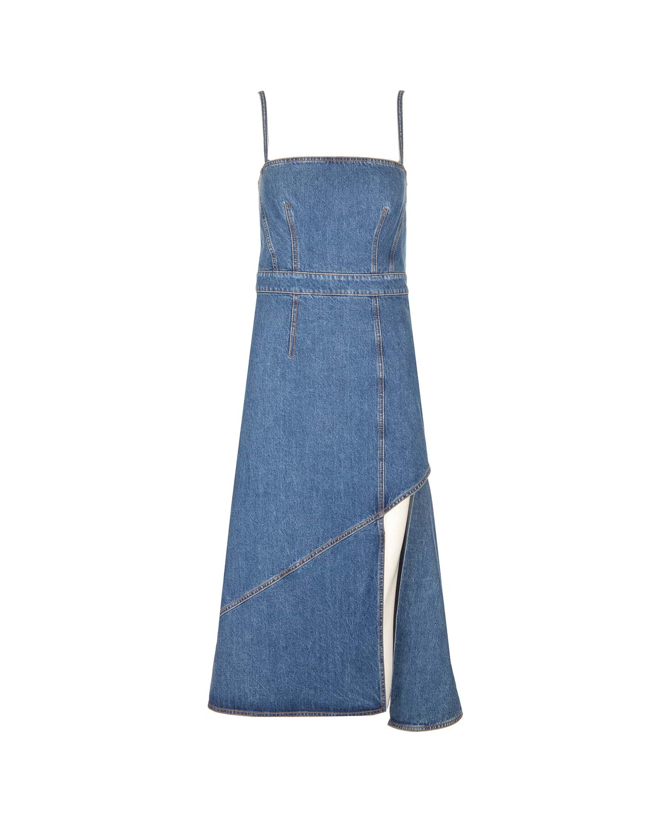 Alexander McQueen Organic Denim Sheath Dress - Blue