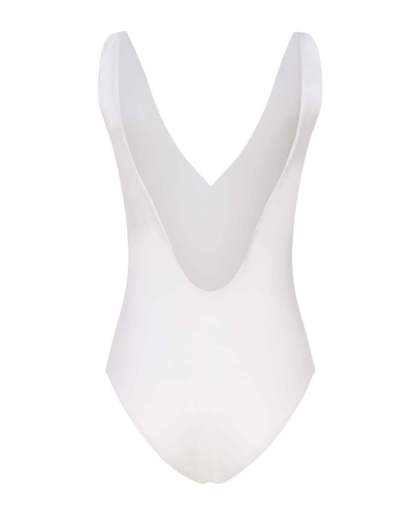 Valentino Garavani Vlogo One-piece Swimsuit In Lycra - White