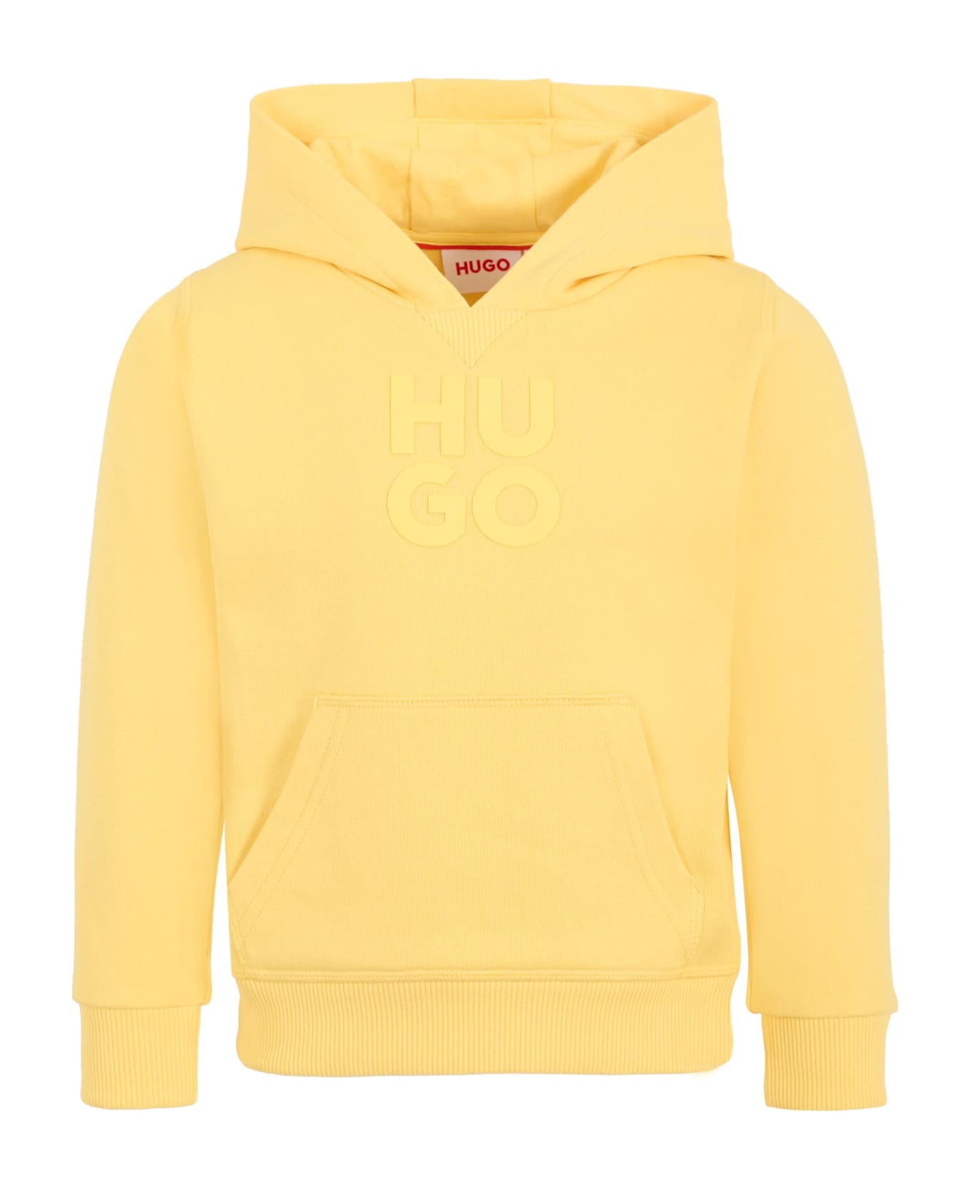 Hugo Boss Yellow Sweatshirt For Boy With Logo - Yellow