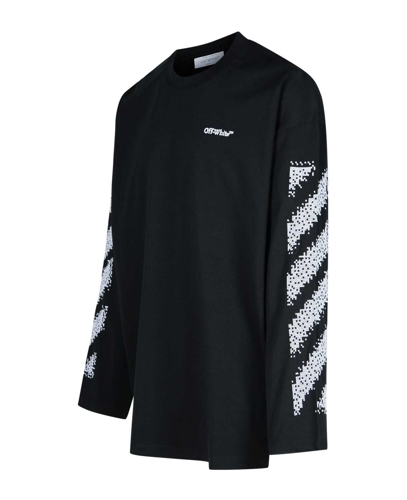 Off-White 'pixel' Black Cotton T-shirt - BLACK WHITE