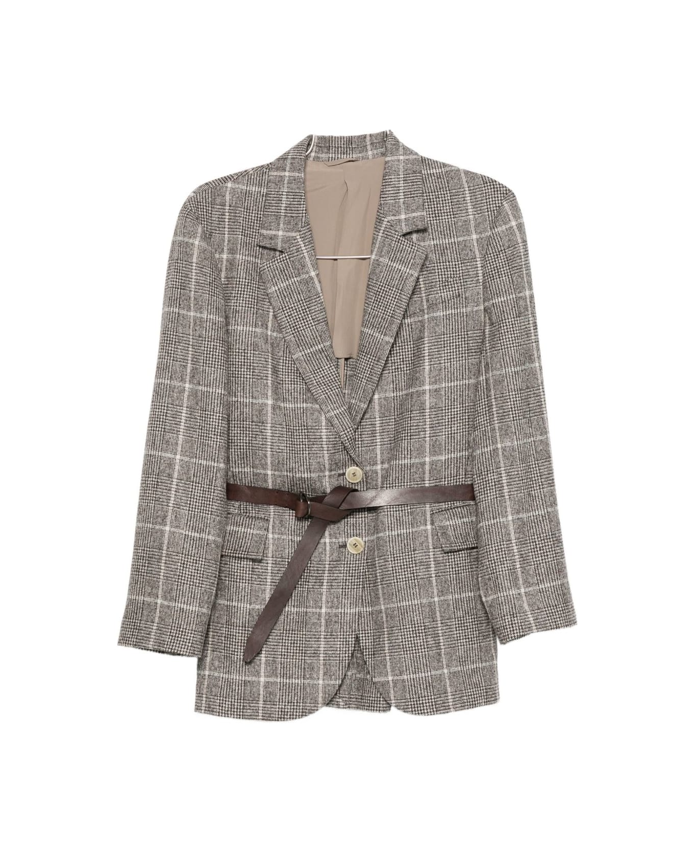 Brunello Cucinelli Wool Single-breasted Jacket - Brown