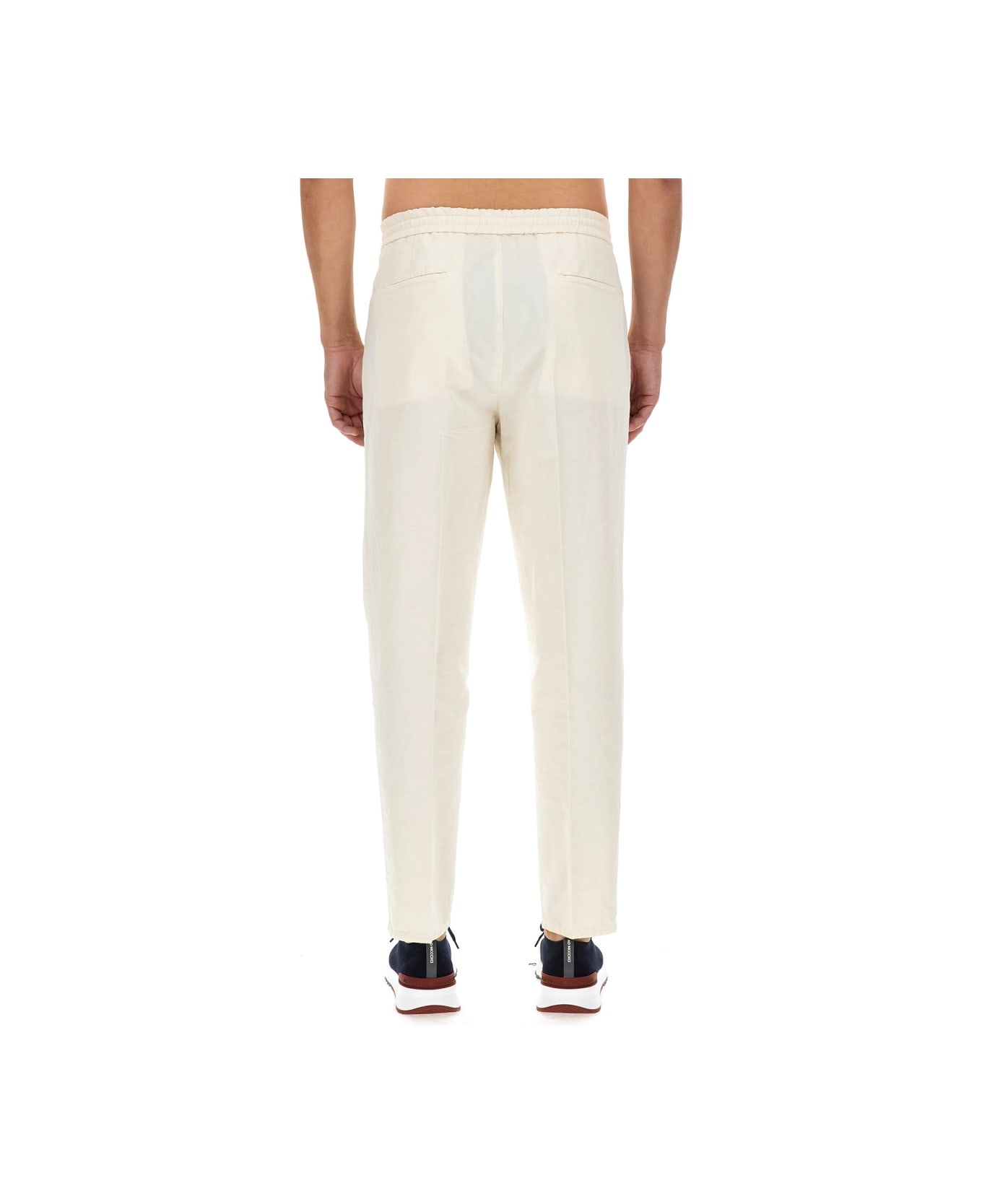 Brunello Cucinelli Pants With Elastic - WHITE