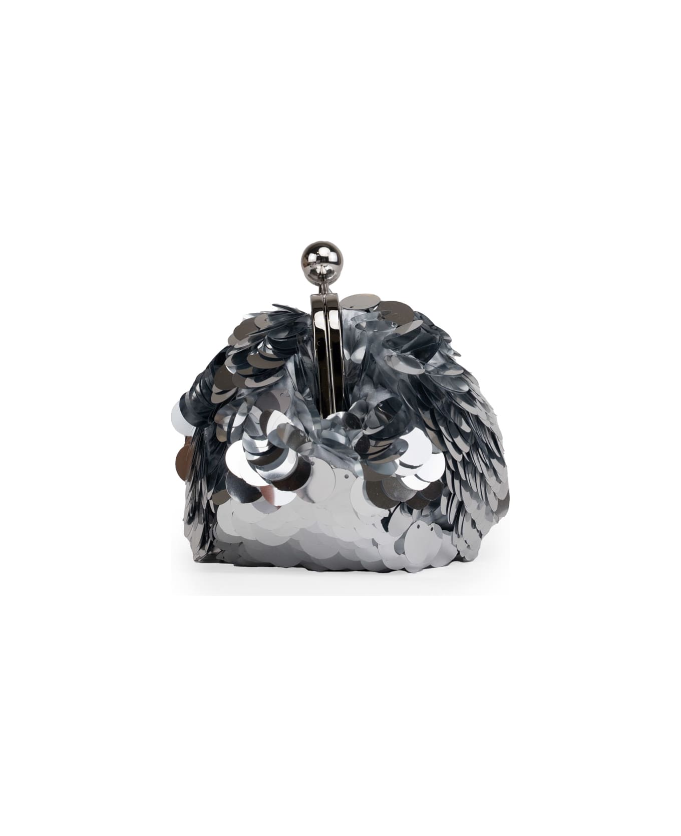 Weekend Max Mara Pasticcino Small Recital Bag With Sequins - SILVER