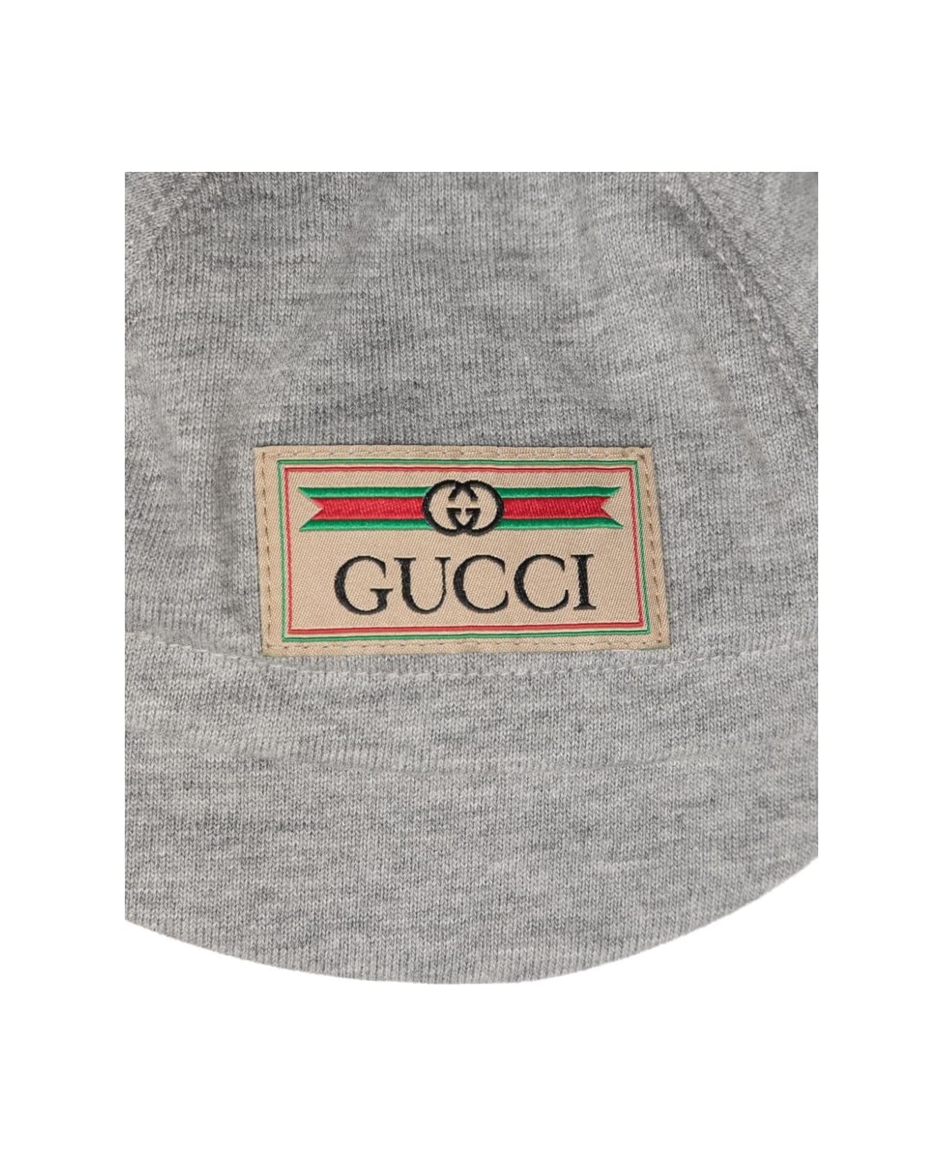 Gucci Gift Set With Grey Playsuit And Matching Hat - Grey