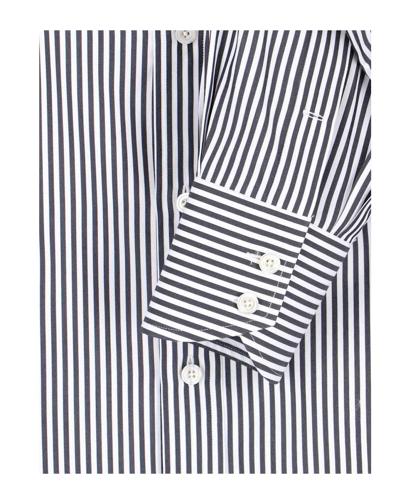 Tom Ford Striped Slim Shirt - White