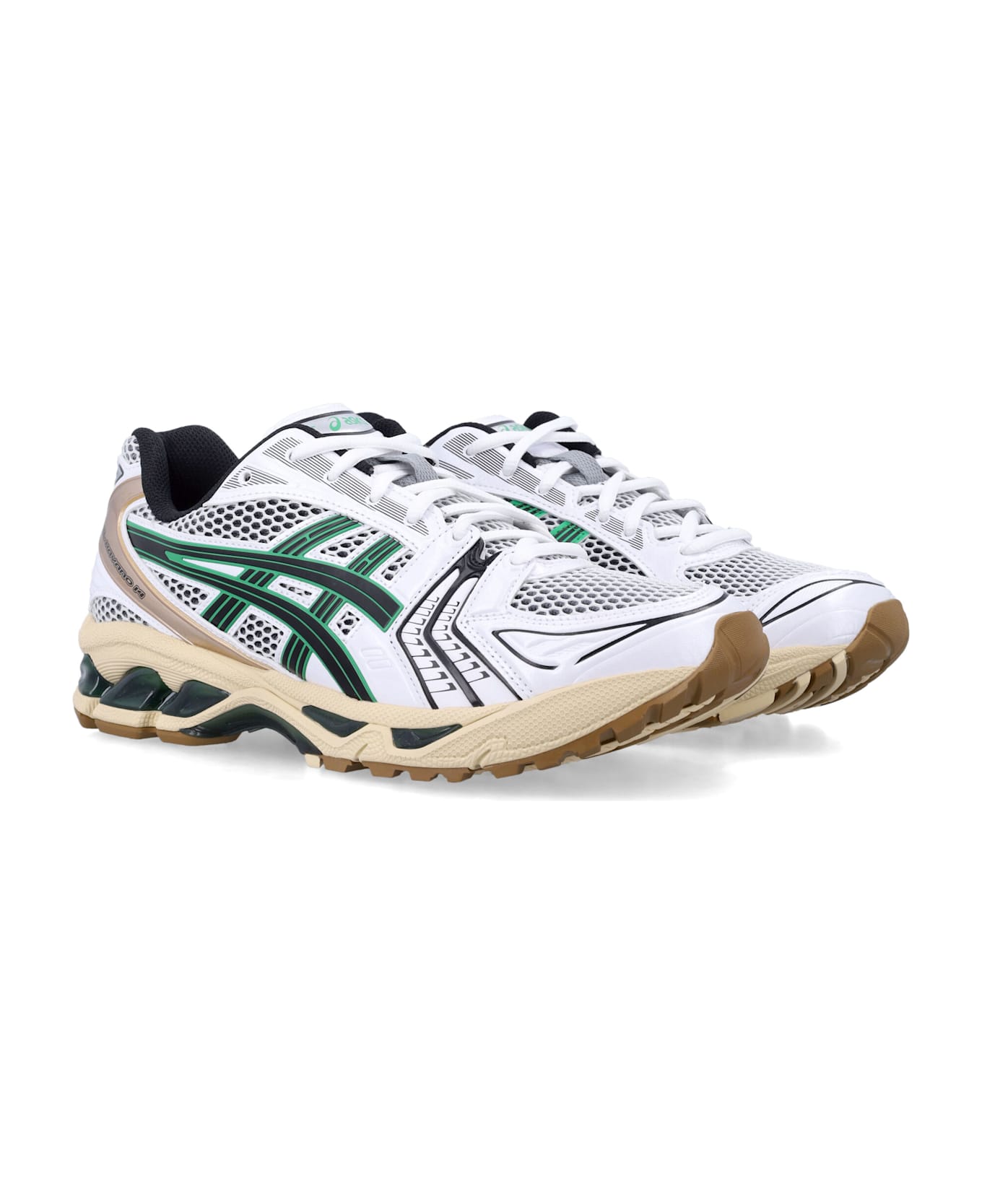 Asics Gel-kayano 14 Mesh And Faux Leather Sneakers - WHITE/HINOKI BEIGE