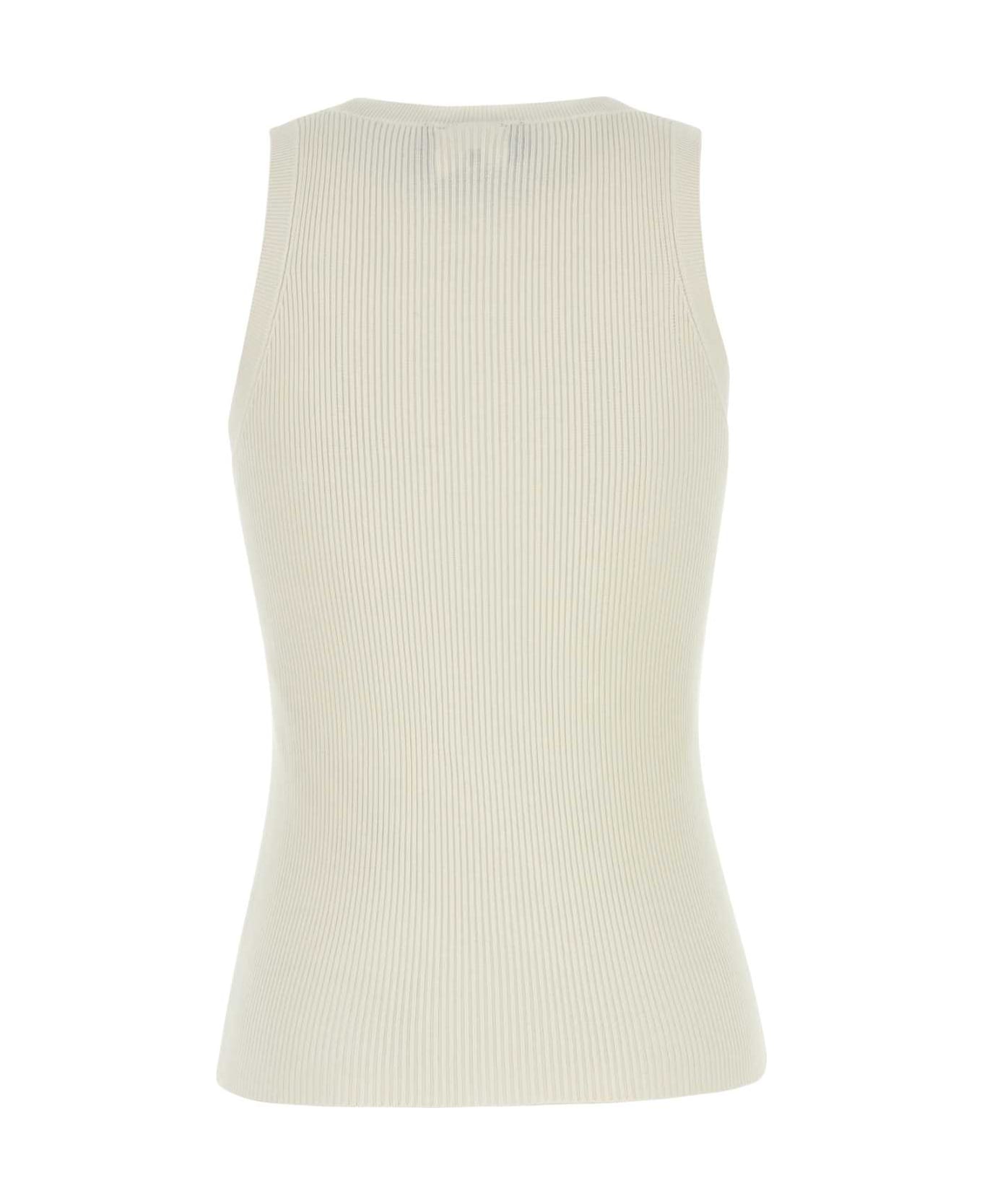 Fendi Ivory Silk Blend Top - OFF WHITE