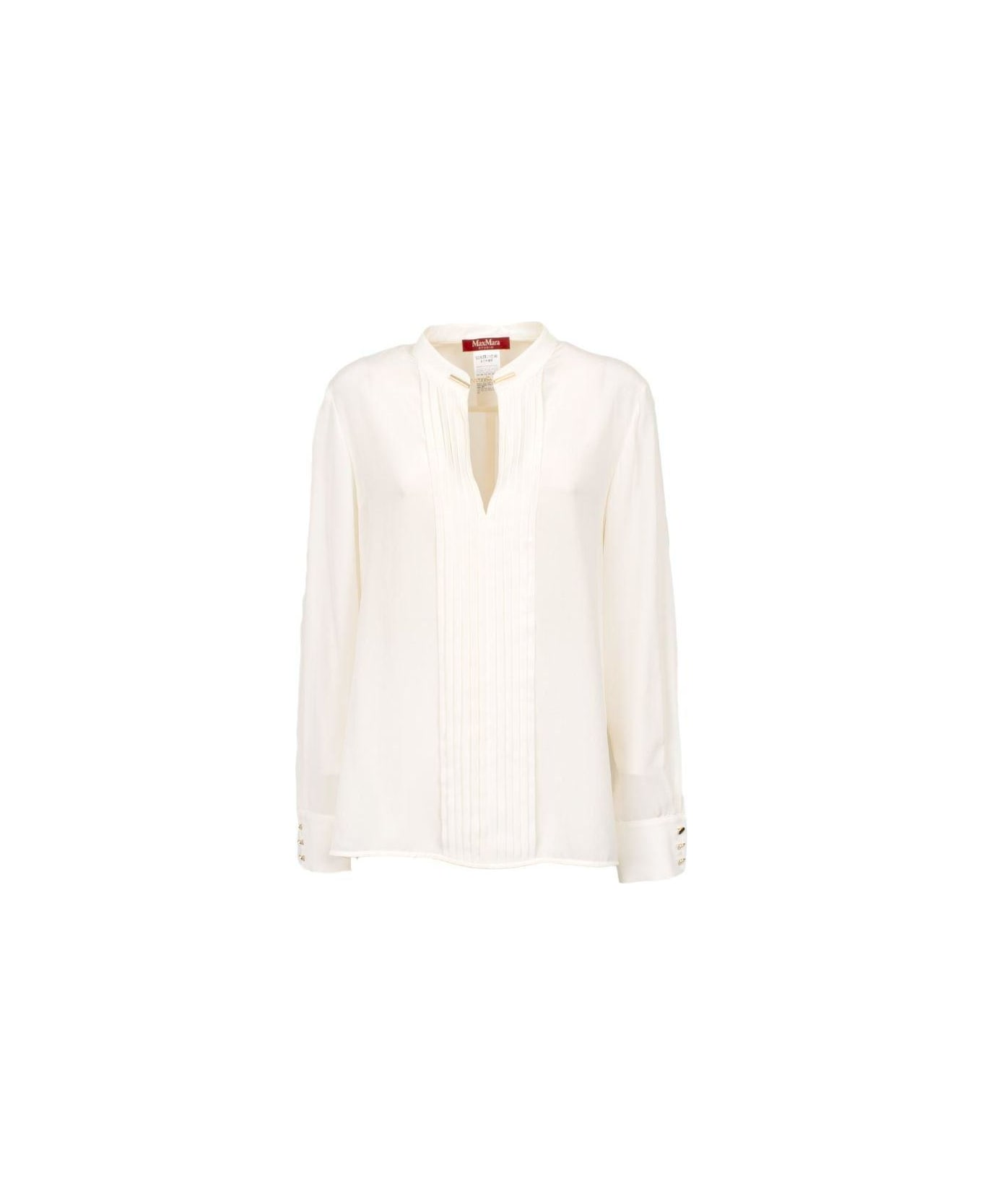 Max Mara Studio Shirts Long-sleeve Blouse - White