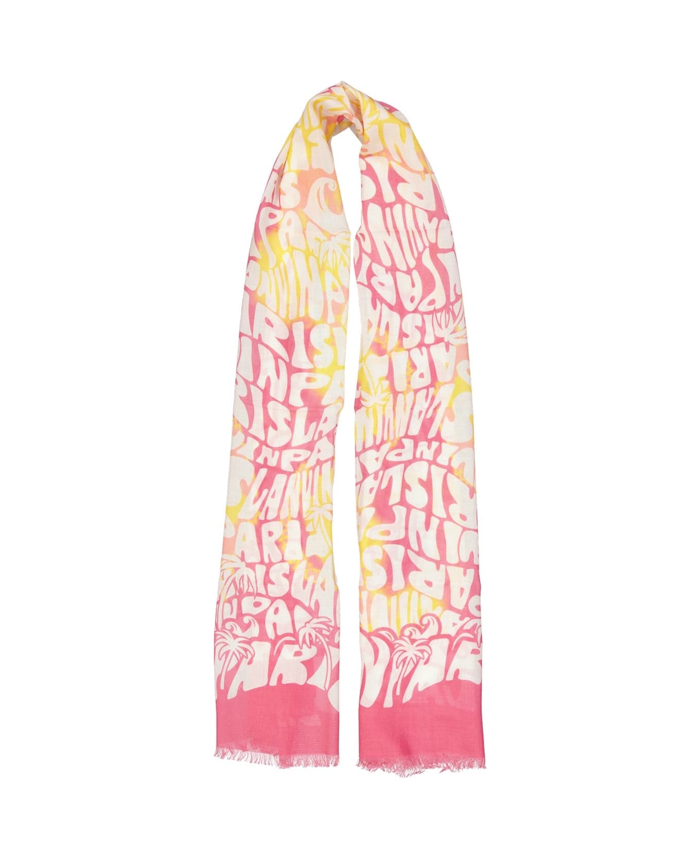 Lanvin Wool Printed Scarf - Pink