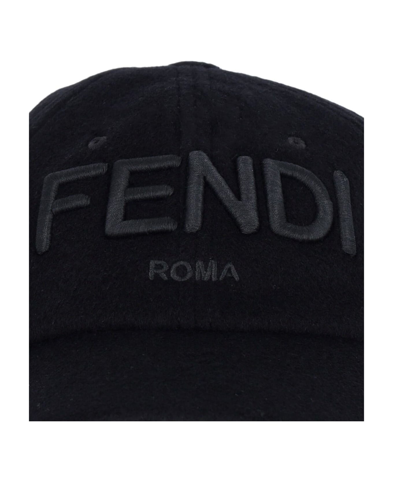 Fendi Logo Baseball Cap - BLACK