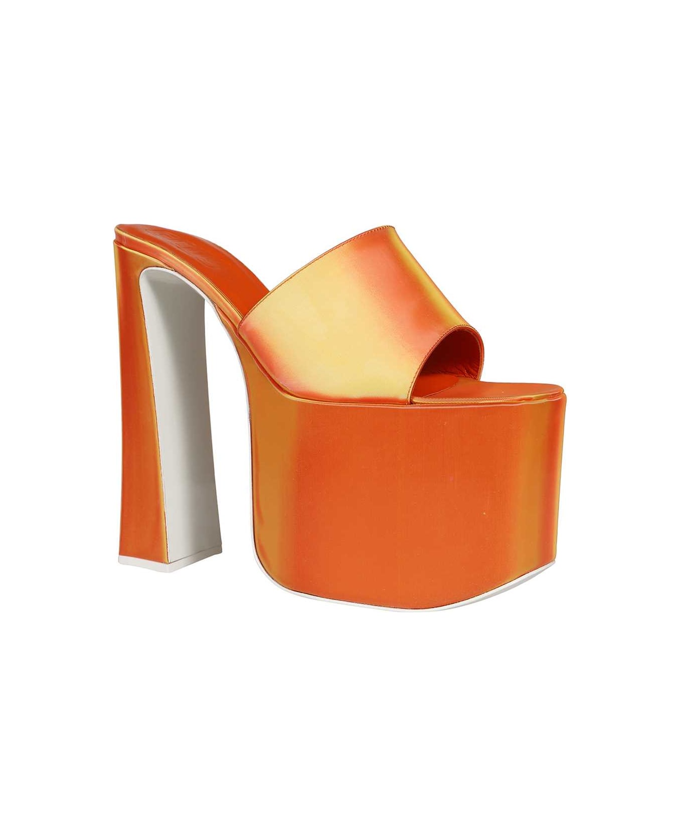 GCDS Satin Mules - Orange
