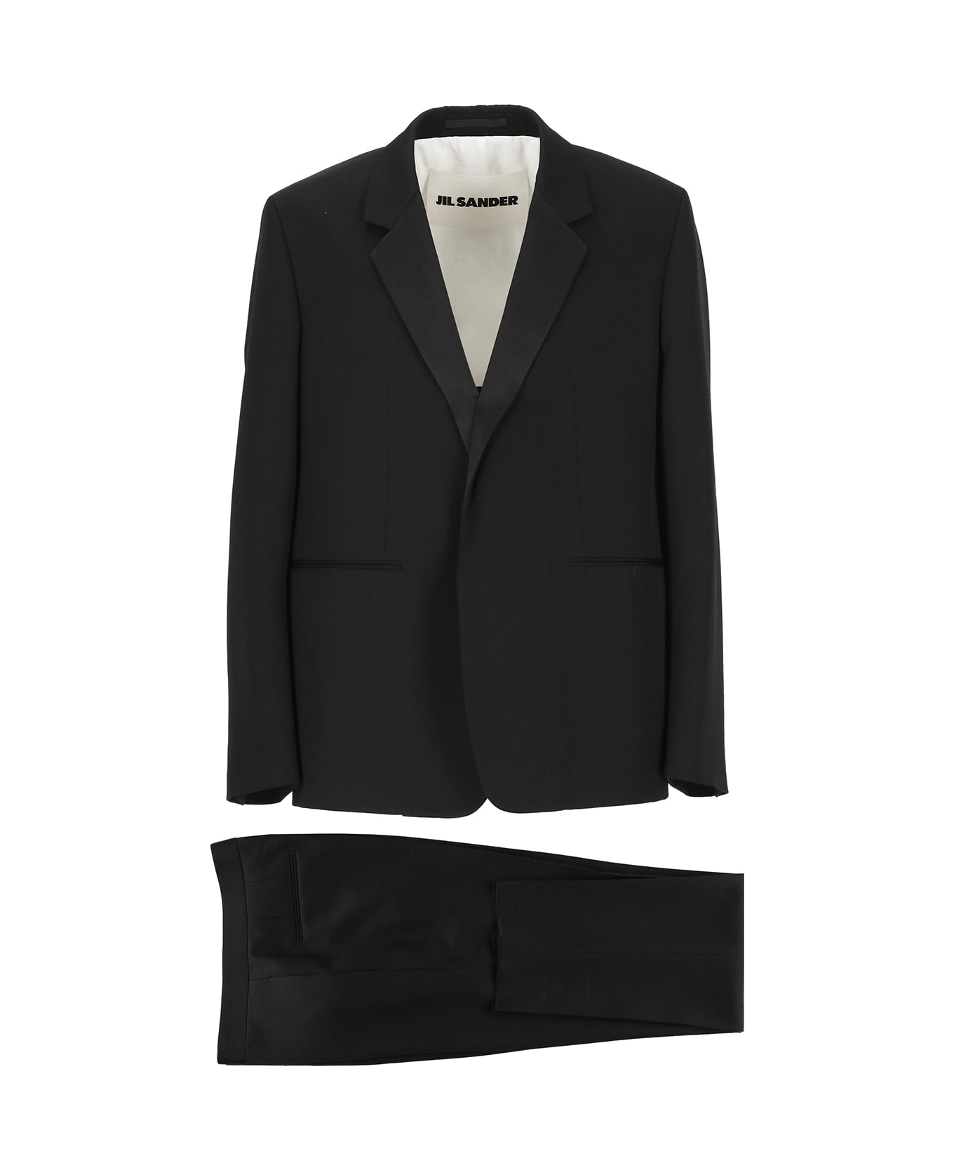 Jil Sander Wool And Silk Tailored Suit - Black スーツ