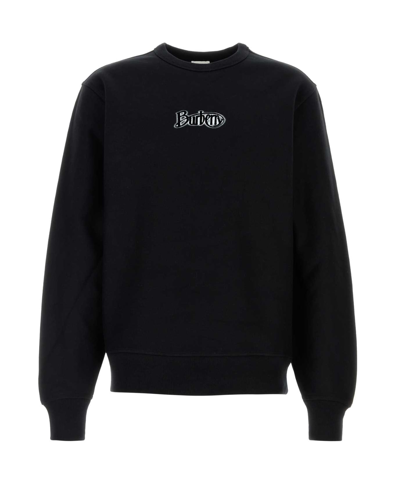 Burberry Black Cotton Blend Sweatshirt - COAL