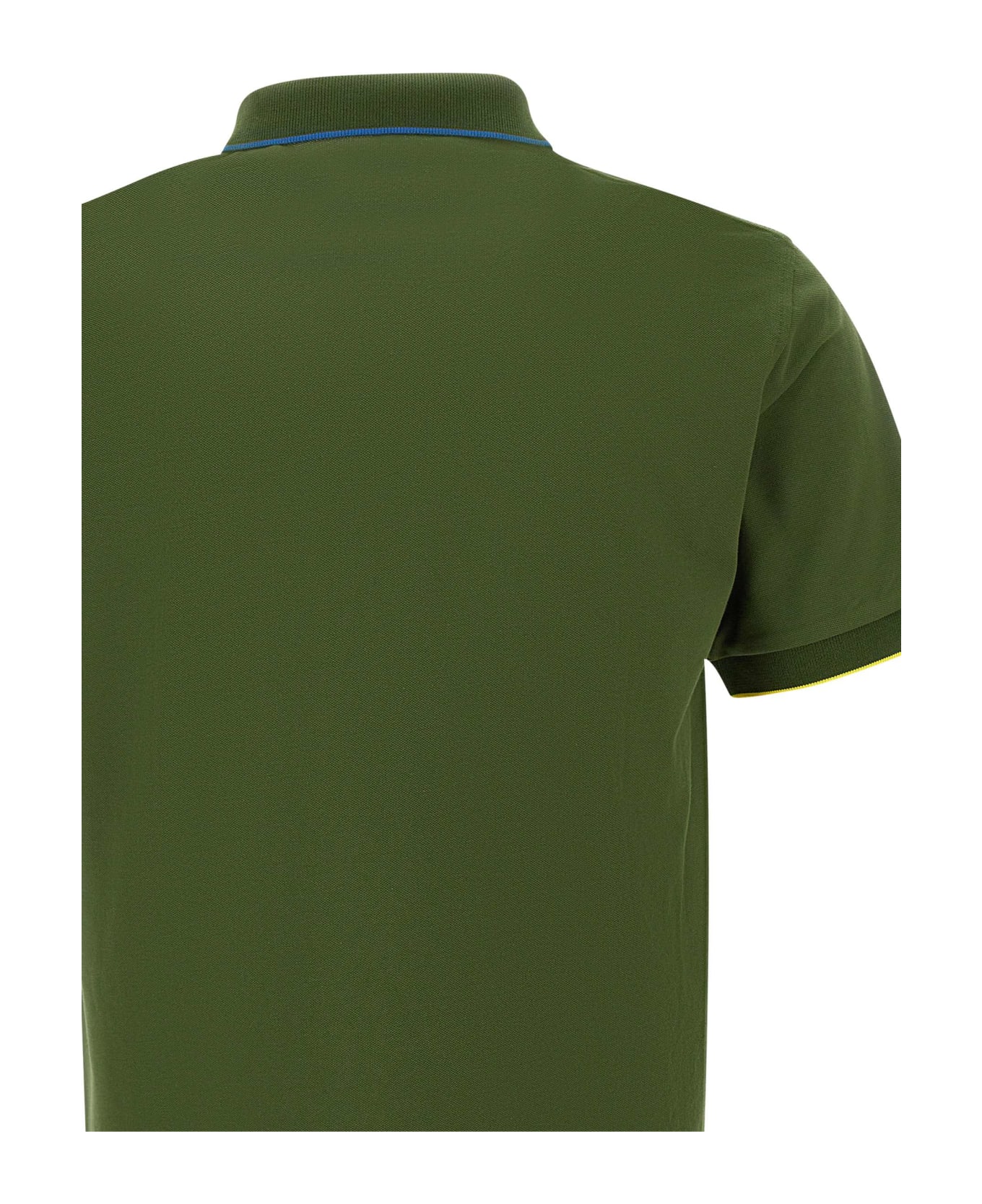 Sun 68 'small Stripe' Cotton Polo Shirt Polo Shirt - VERDE SCURO