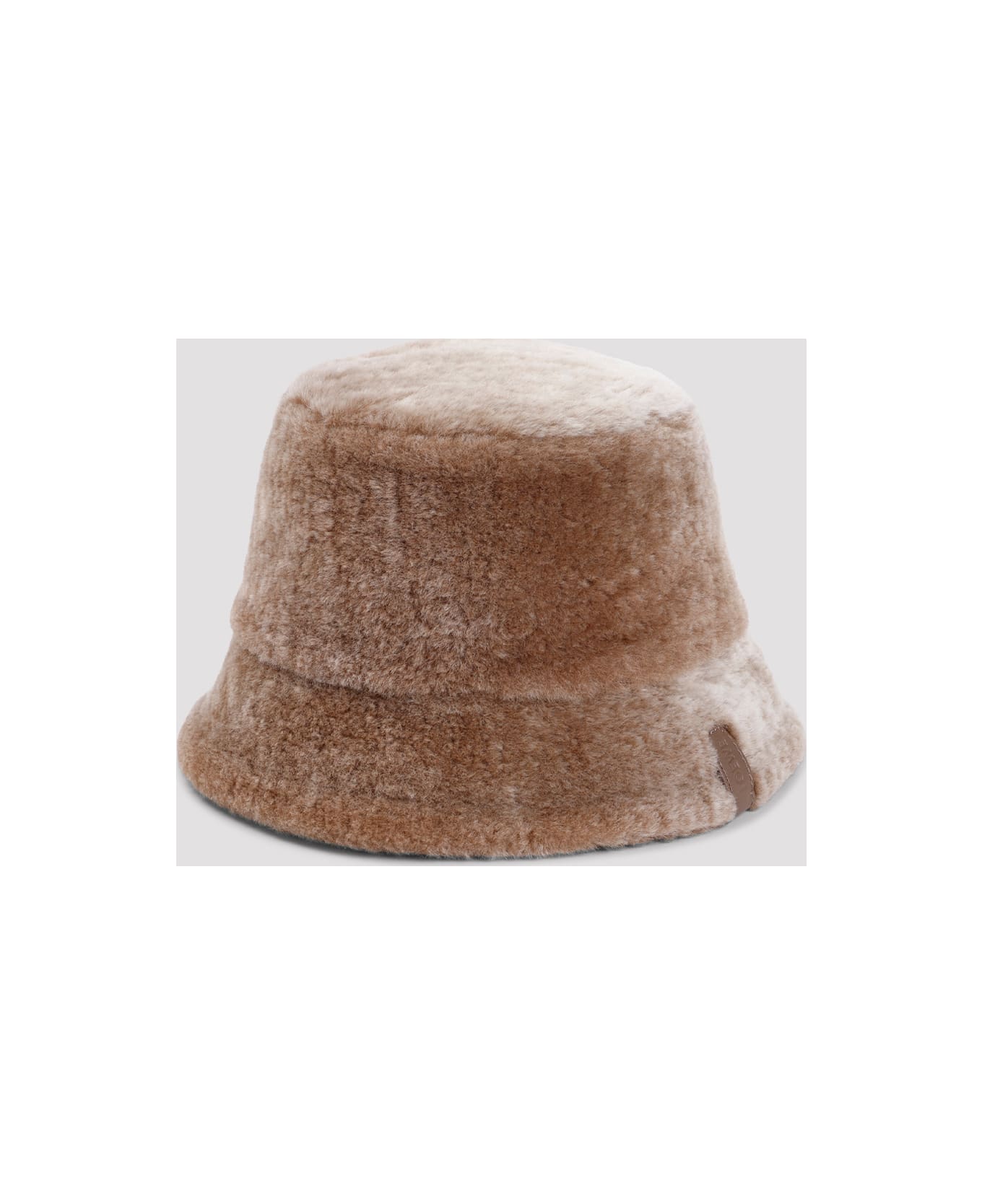 Loewe Shearling Bucket Hat - Beige