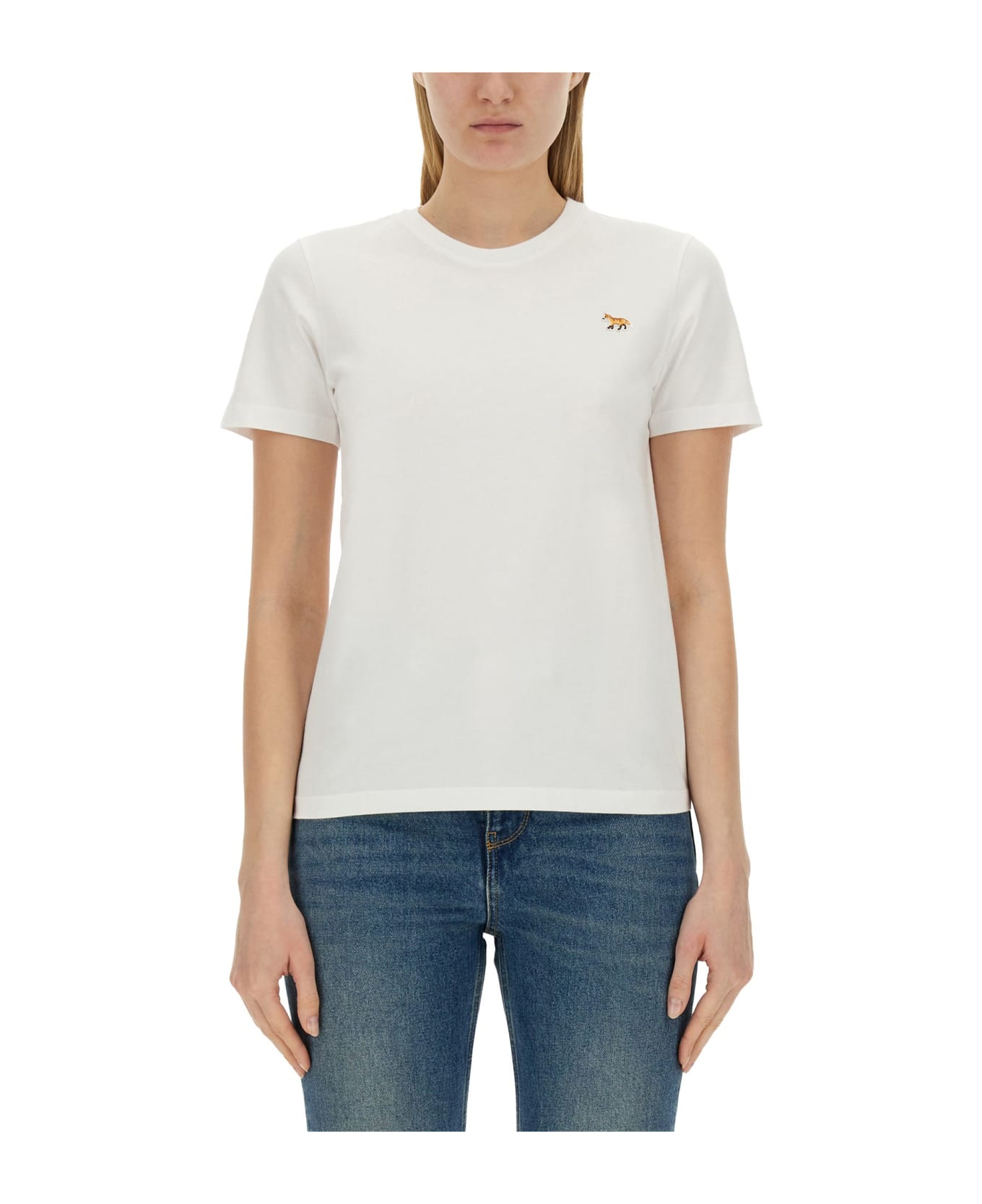 Maison Kitsuné T-shirt With Logo - WHITE