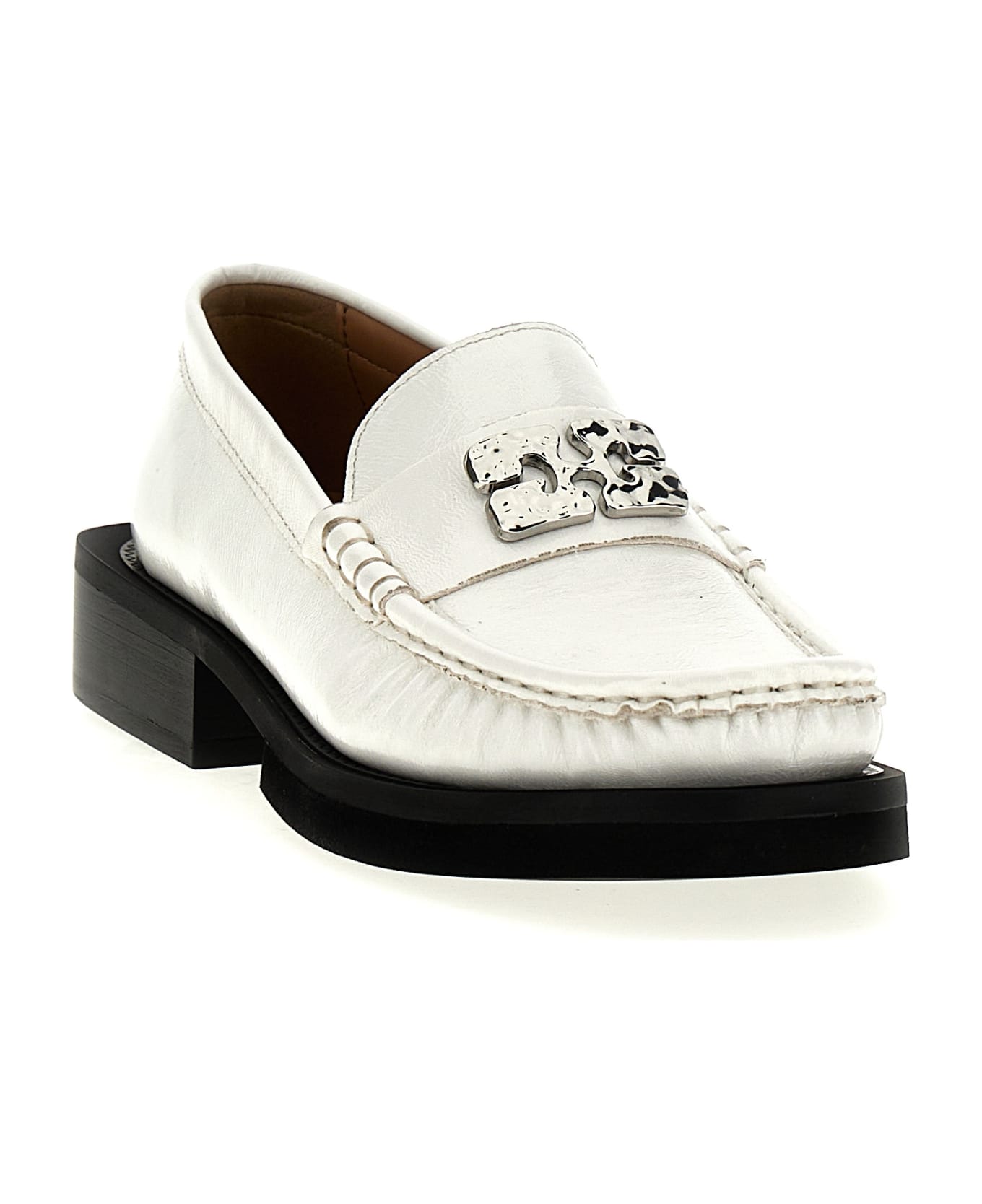 Ganni 'butterfly' Loafers - White フラットシューズ