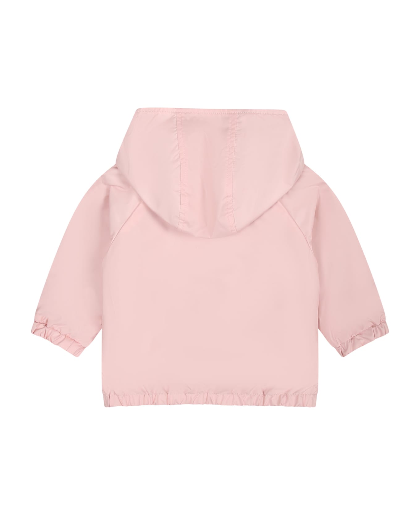 Fendi Reversible Pink Windbreaker For Baby Girl With Iconic Ff - Pink