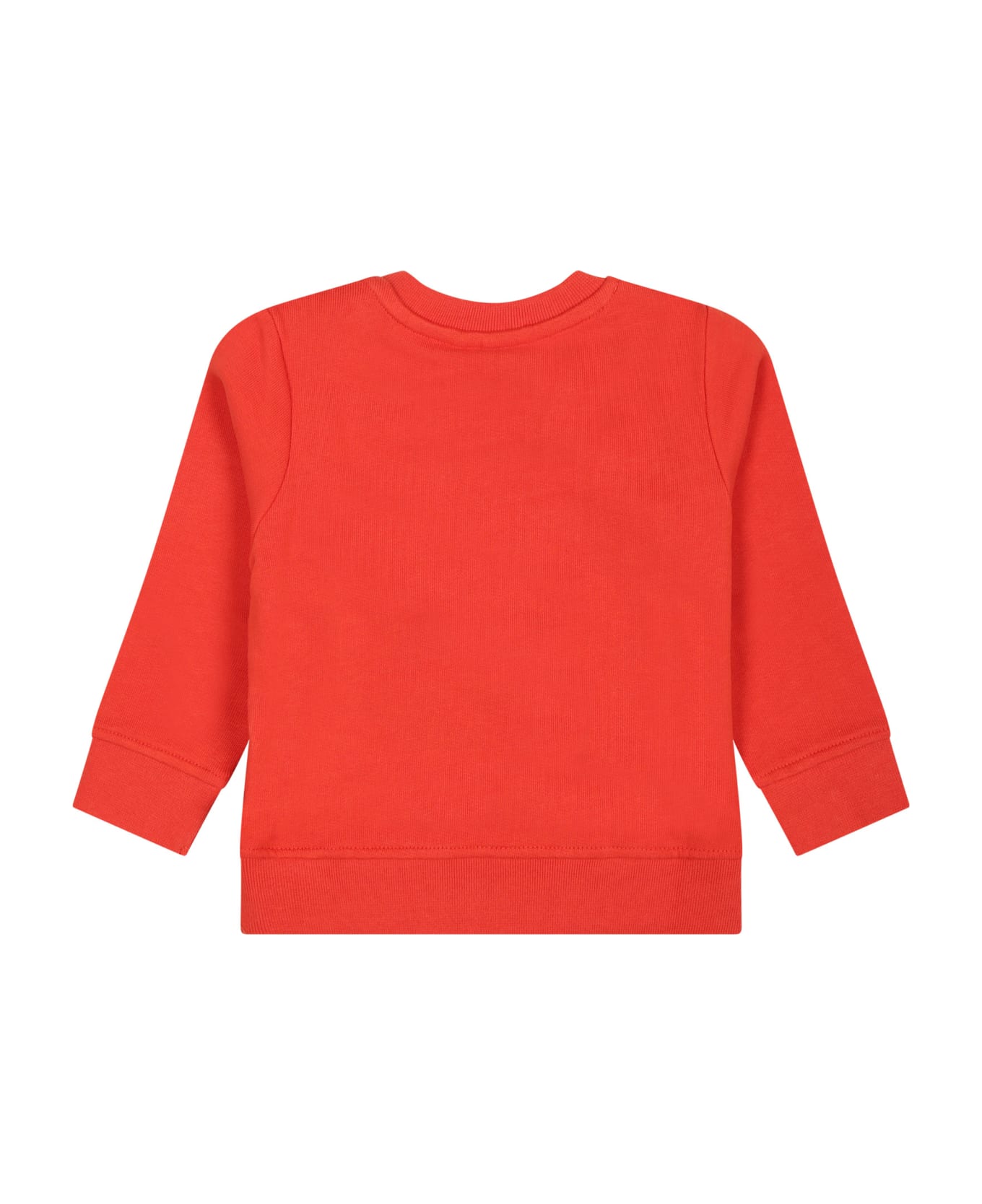 Stella McCartney Kids Red Sweatshirt For Baby Boy With Sun - Red ニットウェア＆スウェットシャツ