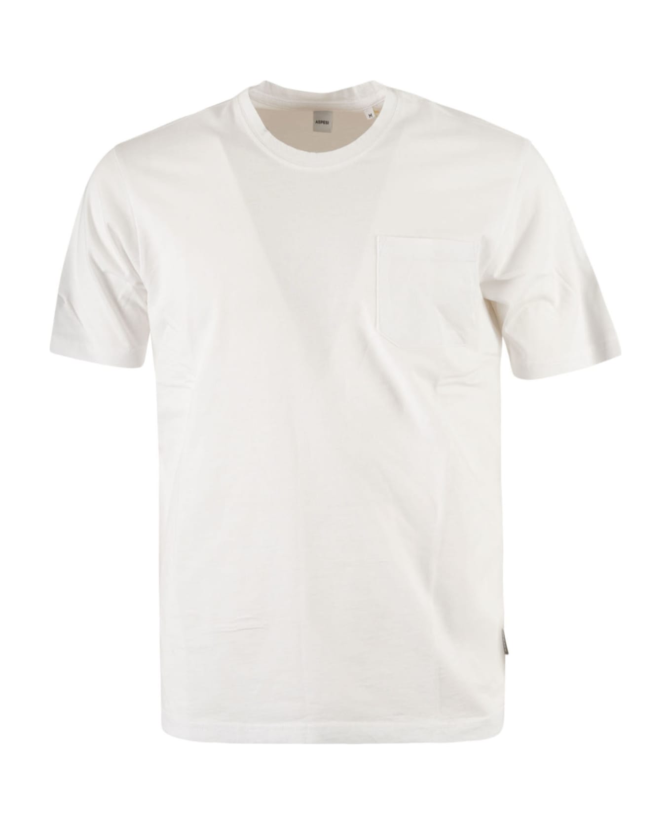 Aspesi Regular Fit Patched Pocket T-shirt - White シャツ