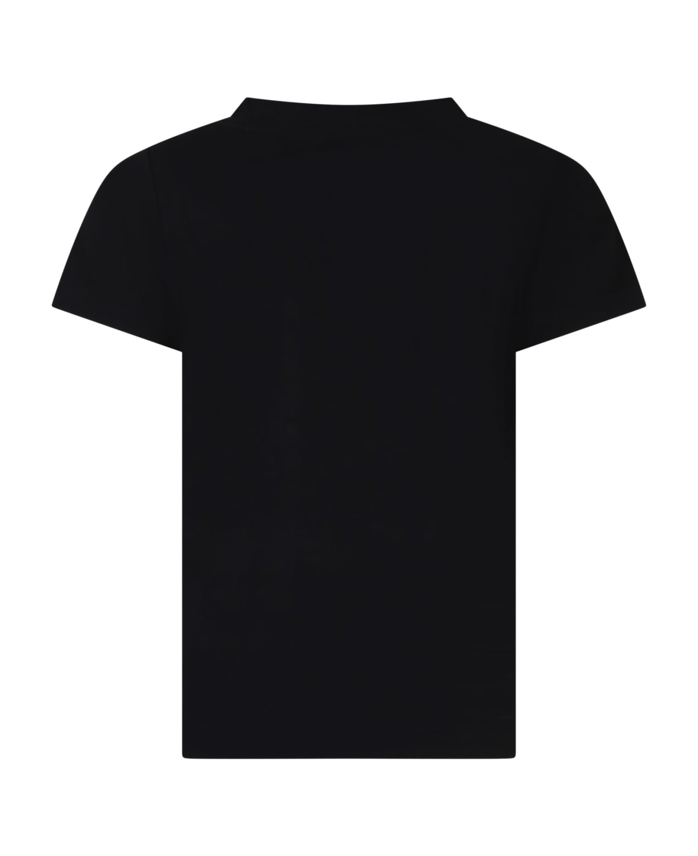 Versace Black T-shirt For Kids With Medusa - Black
