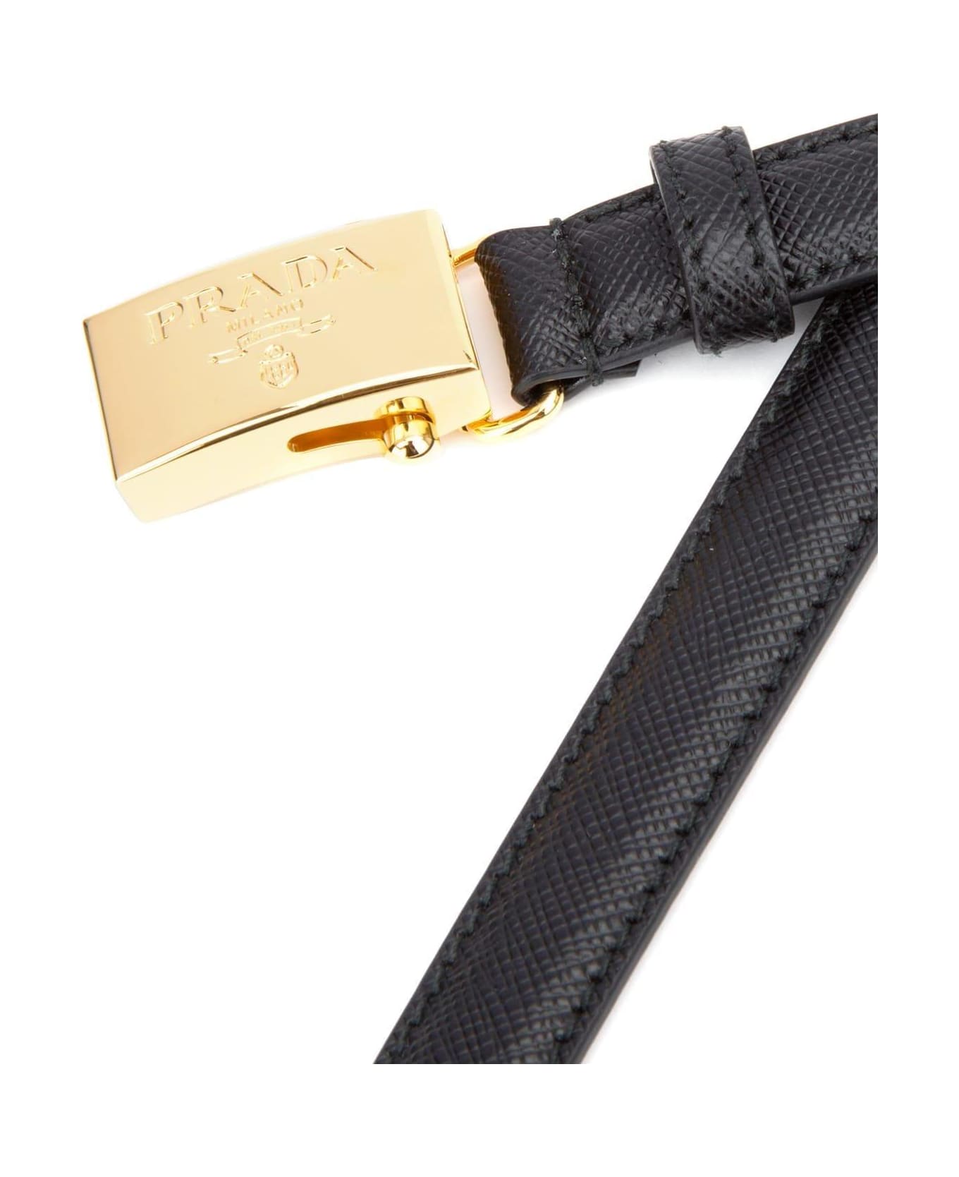 Prada Black Leather Belt - Black