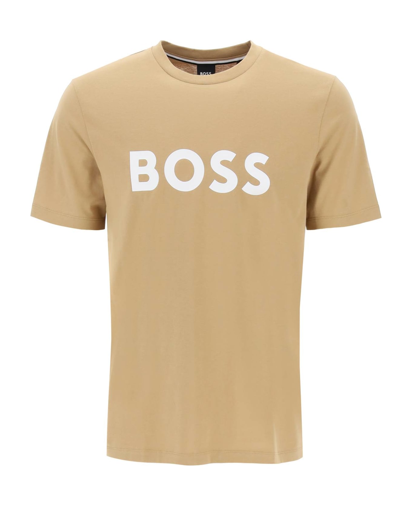 Hugo Boss Tiburt 354 Logo Print T-shirt - MEDIUM BEIGE (Beige)