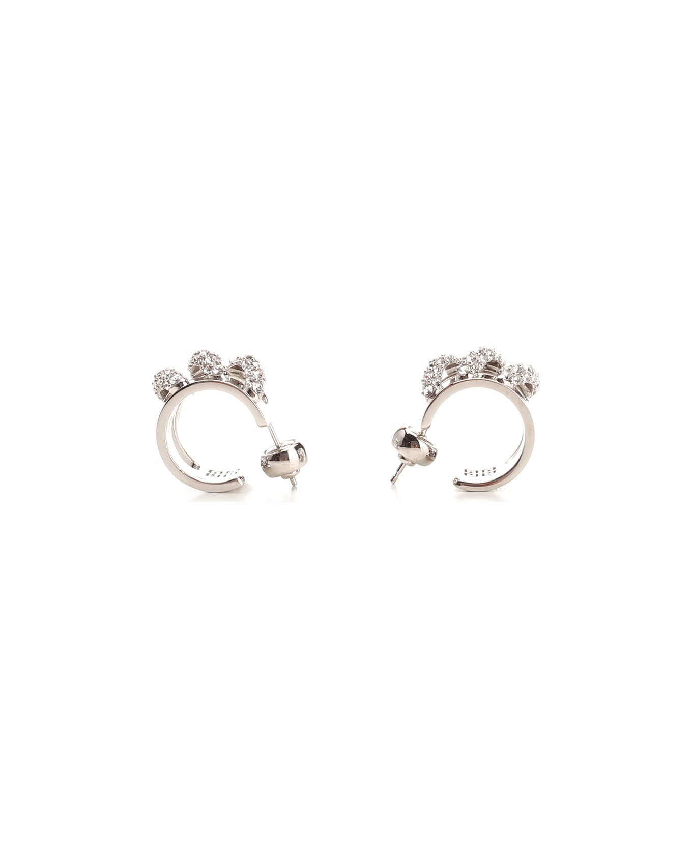 Givenchy 'stitch' Earrings - SILVERY イヤリング