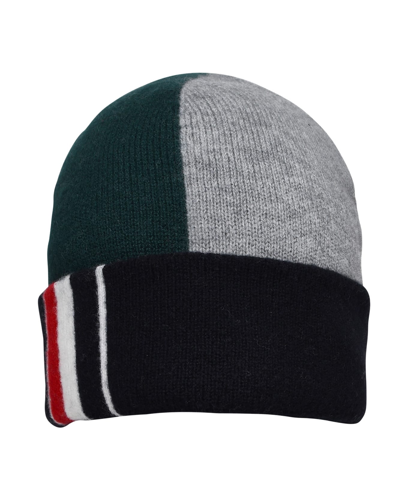 Thom Browne Multicolored Wool Beanie - GREEN 帽子